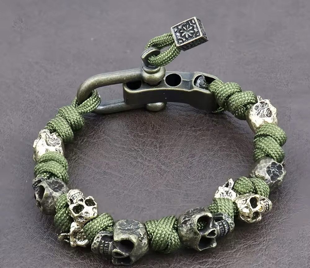 Vintage Punk Gothic Skull Skeleton Bracelet Size ONE SIZE - 4 Thumbnail