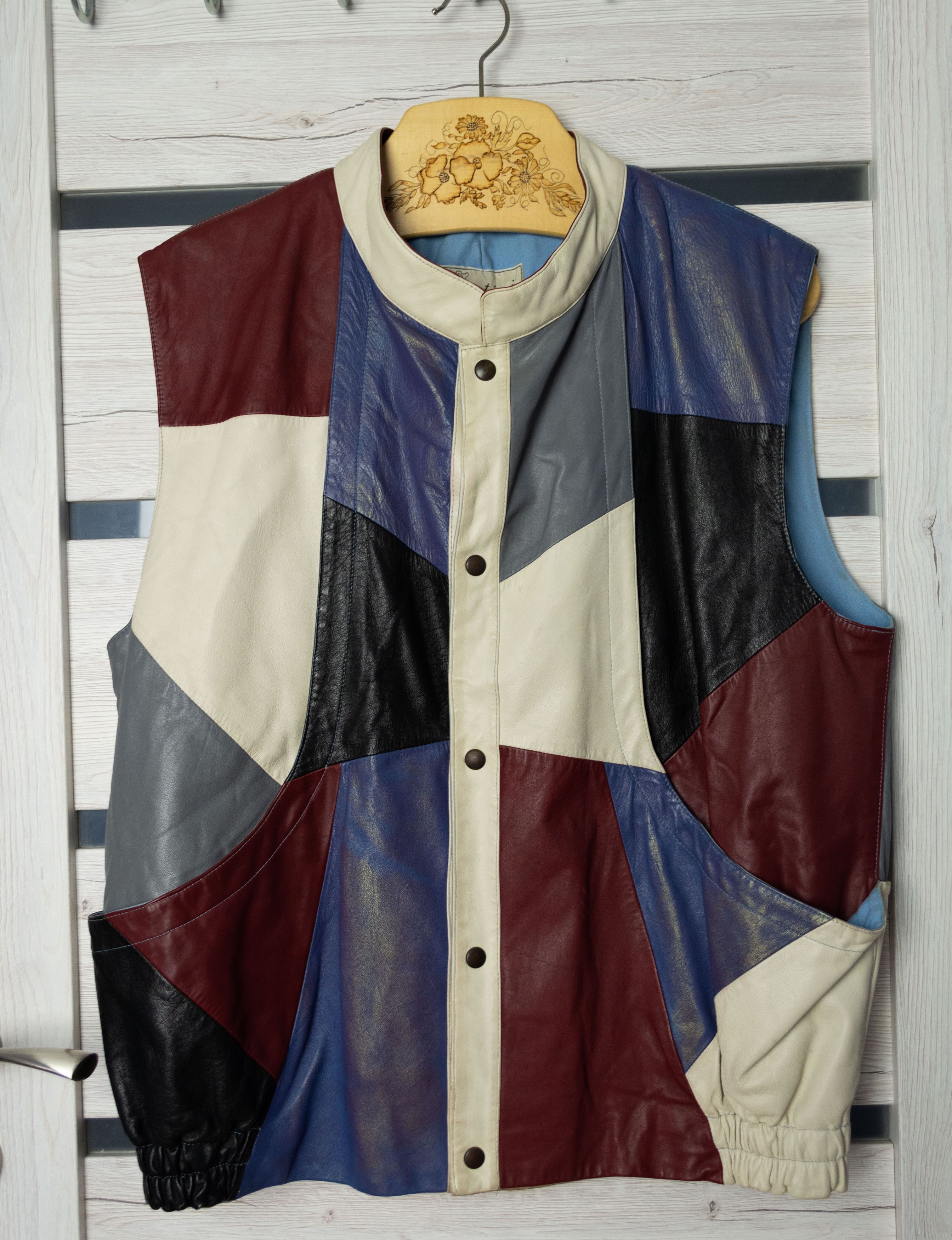 Image of Vintage Leather Vest, Men's (Size XL)