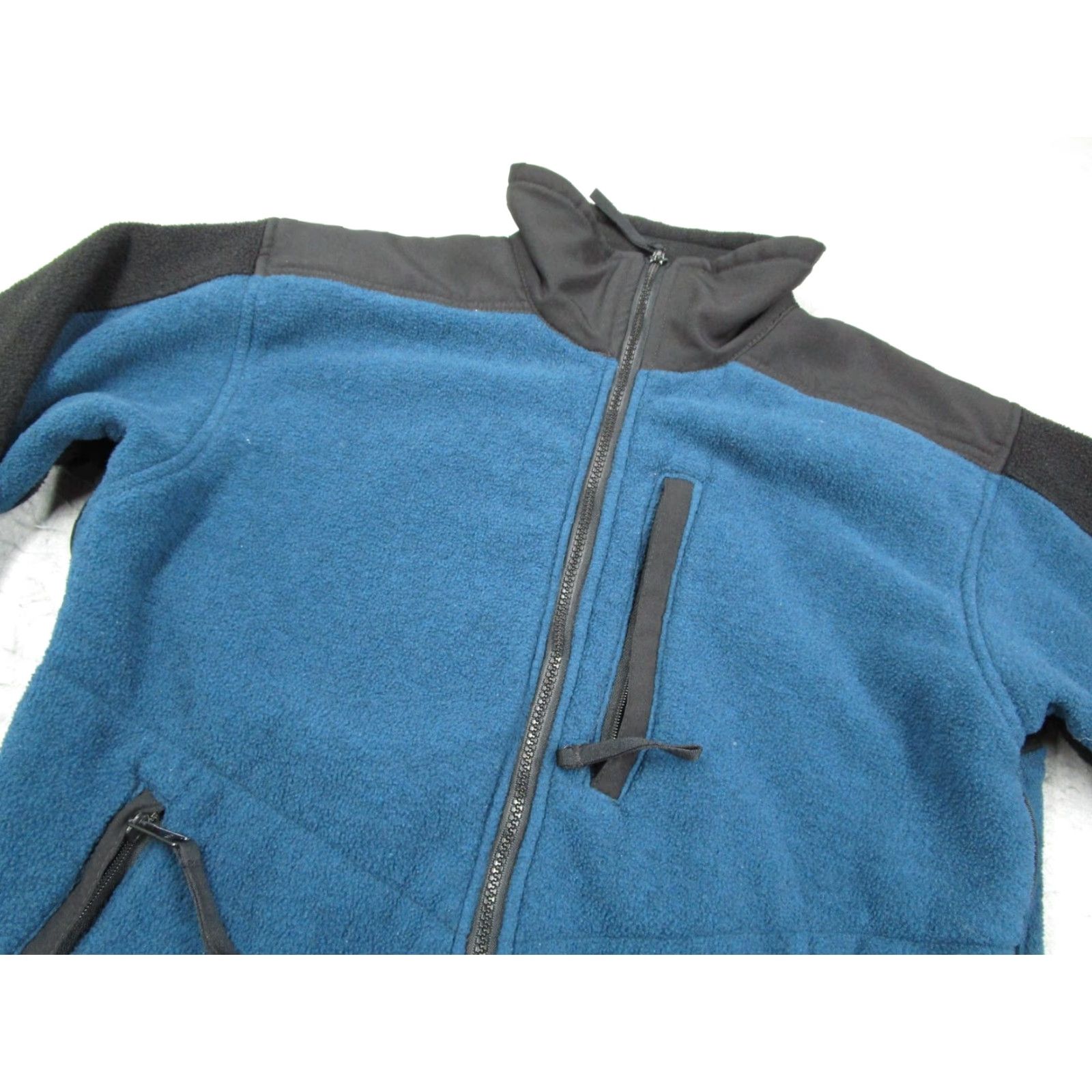 Mountain Hardwear VINTAGE Mountain Hardwear Fleece Jacket Womens 10 Blue Black Full Zip Made in USA Hiking Size L / US 10 / IT 46 - 2 Thumbnail