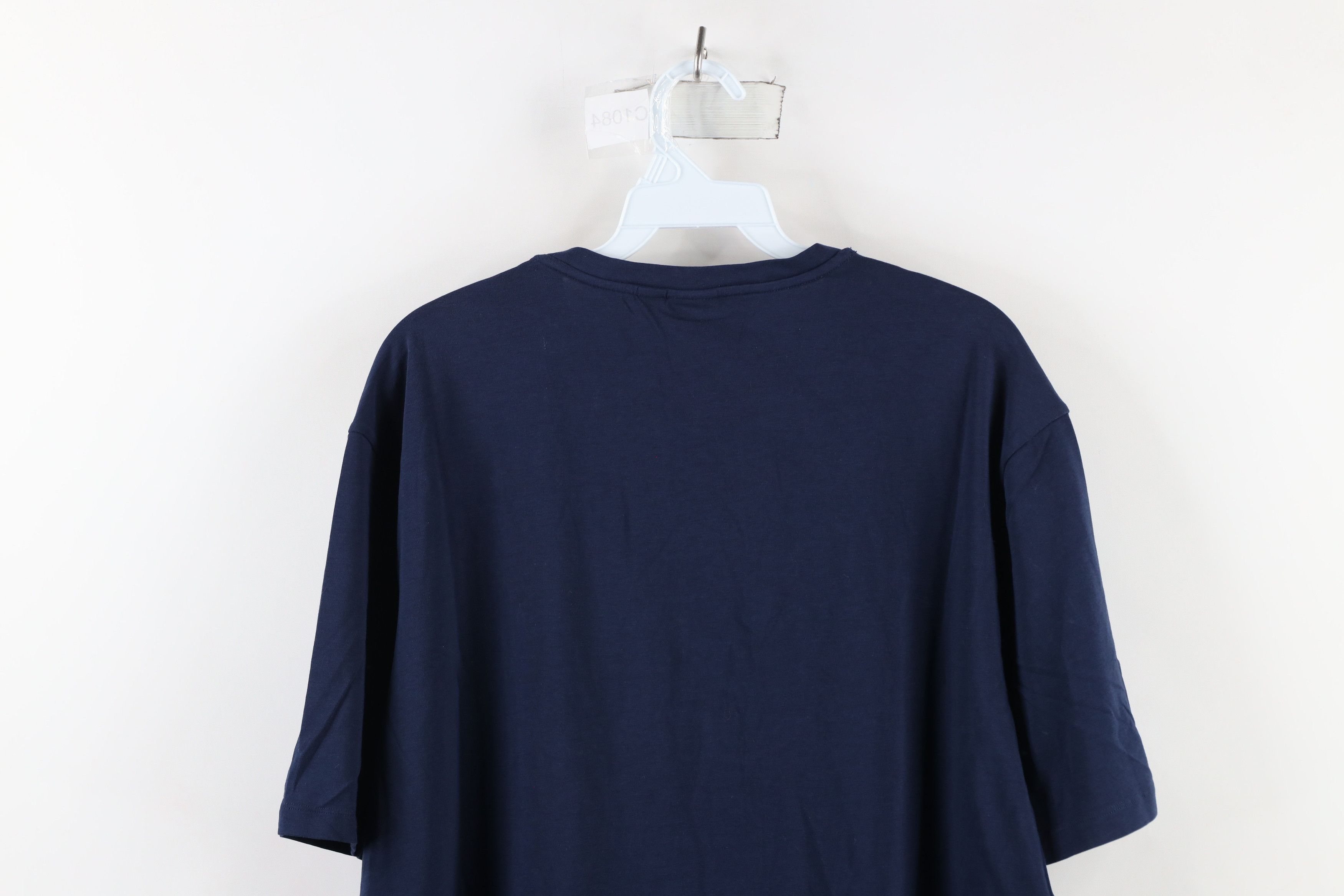 Hugo Boss × Vintage Hugo Boss Spell Out Stretch Short Sleeve T-Shirt Navy Blue Size US XL / EU 56 / 4 - 10 Thumbnail