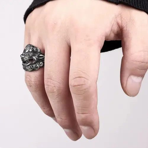 Jewelry God Beast Skull Ring Size ONE SIZE - 2 Thumbnail