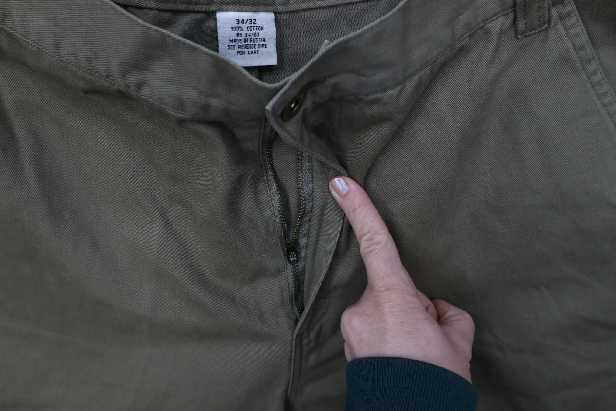 Lee Vintage 90s Y2K Lee Baggy Wide Leg Cargo Pants Green Cotton Size US 34 / EU 50 - 5 Thumbnail