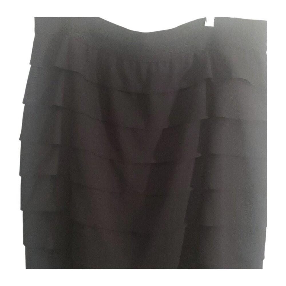 Alfani CT1889 Alfani Black Layered Mini Skirt 16W Size 38" / US 16 / IT 52 - 2 Thumbnail