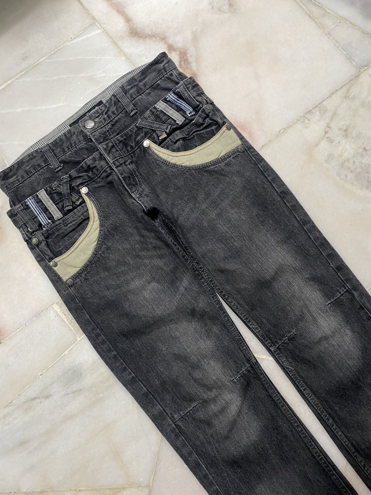 Hysteric Glamour Dominate Handcrafted Jeans Double Waist Stone Washed Style Size US 30 / EU 46 - 6 Thumbnail