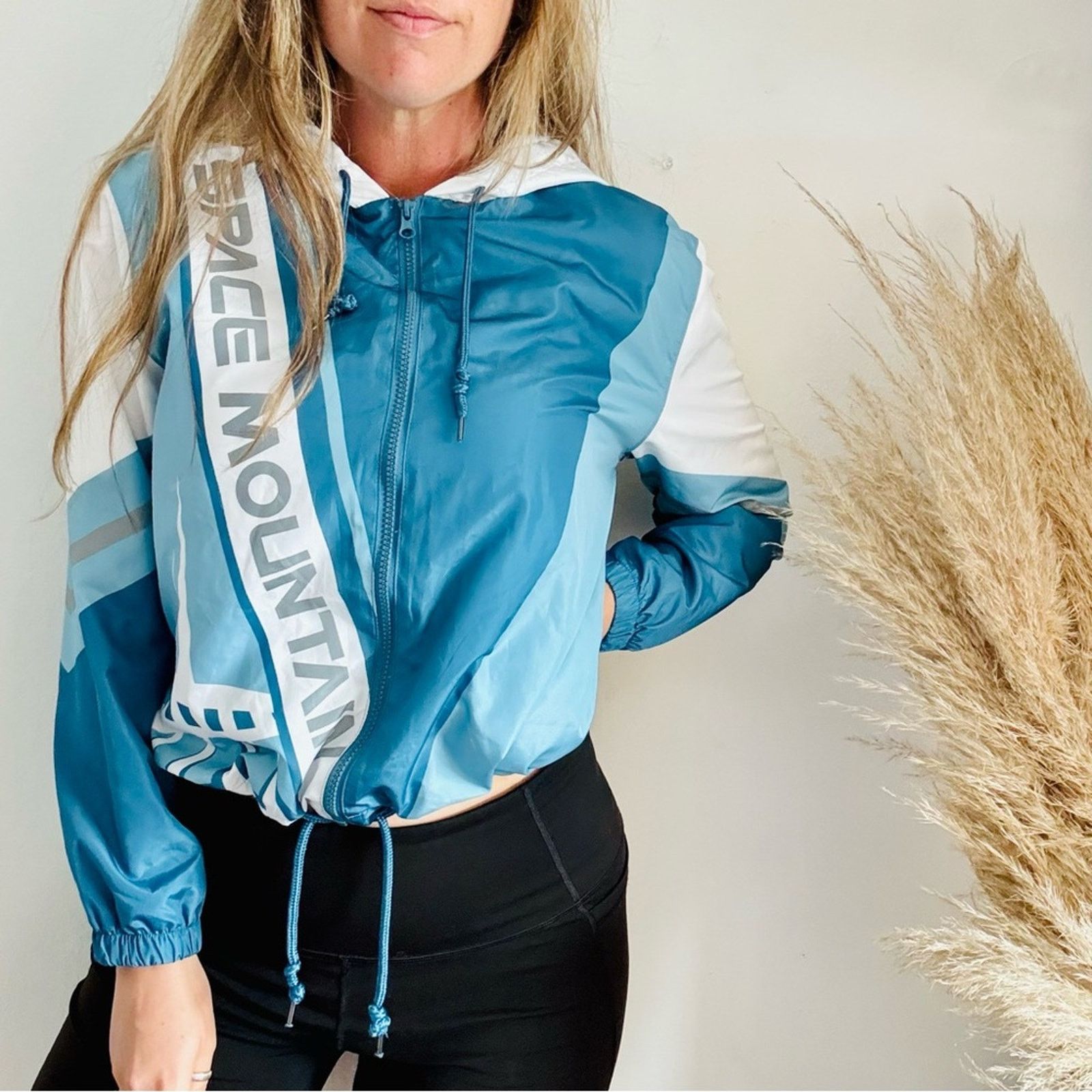 Disney DISNEY Blue White Grey Space Mountain Windbreaker Zip Jacket Size S / US 4 / IT 40 - 1 Thumbnail