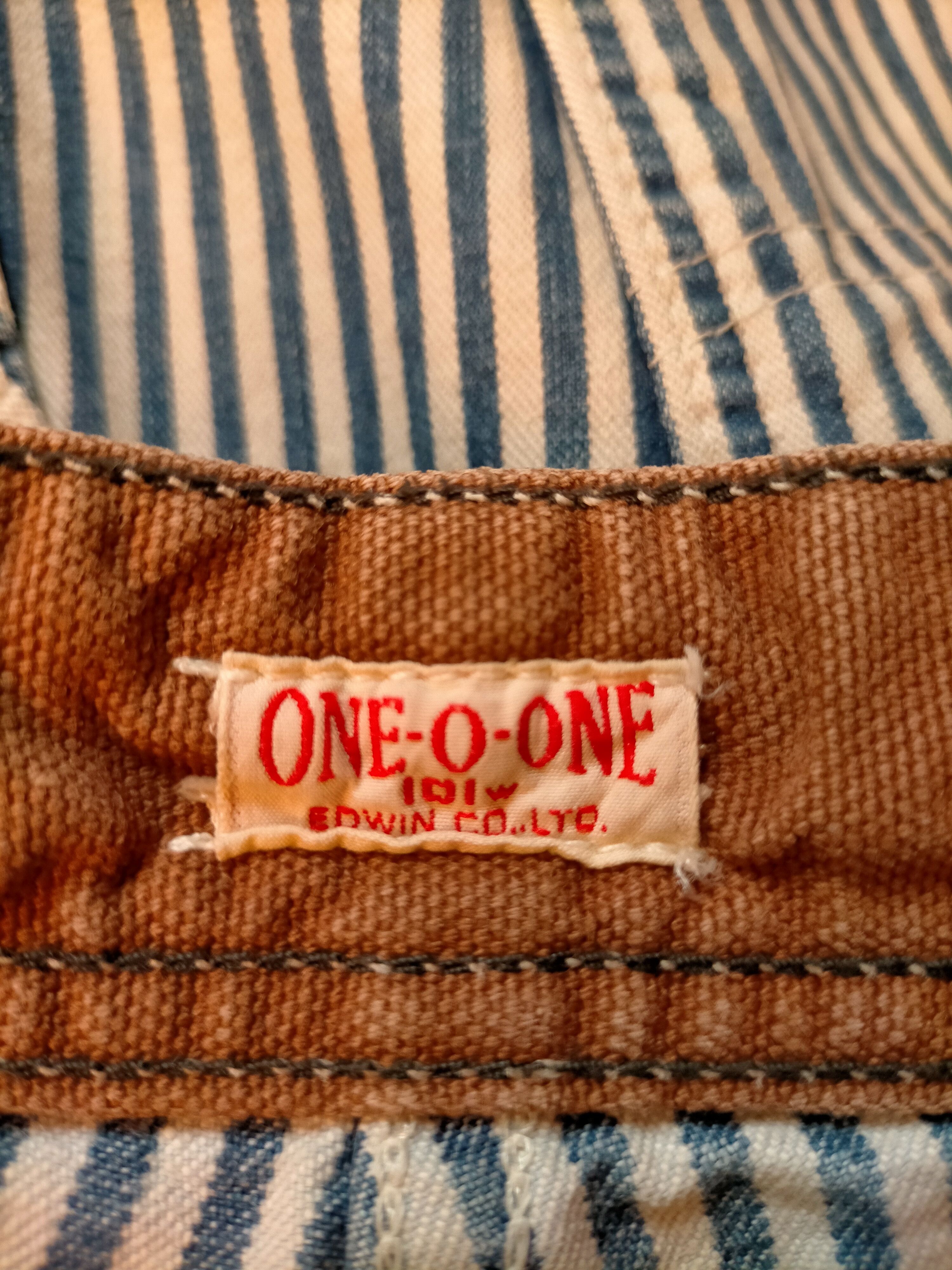 Edwin Vtg 90s ONE-O-ONE 101 Edwin Hickory Workwear Wide Leg Jeans Size US 34 / EU 50 - 16 Thumbnail