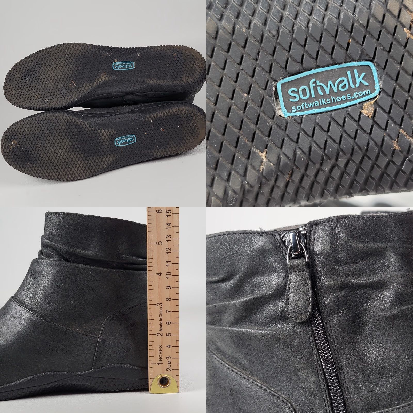 Vintage SoftWalk Hanover Boot Women’s Size 8.5 Luggage Weathered Black Leather Size US 9 / IT 39 - 8 Thumbnail
