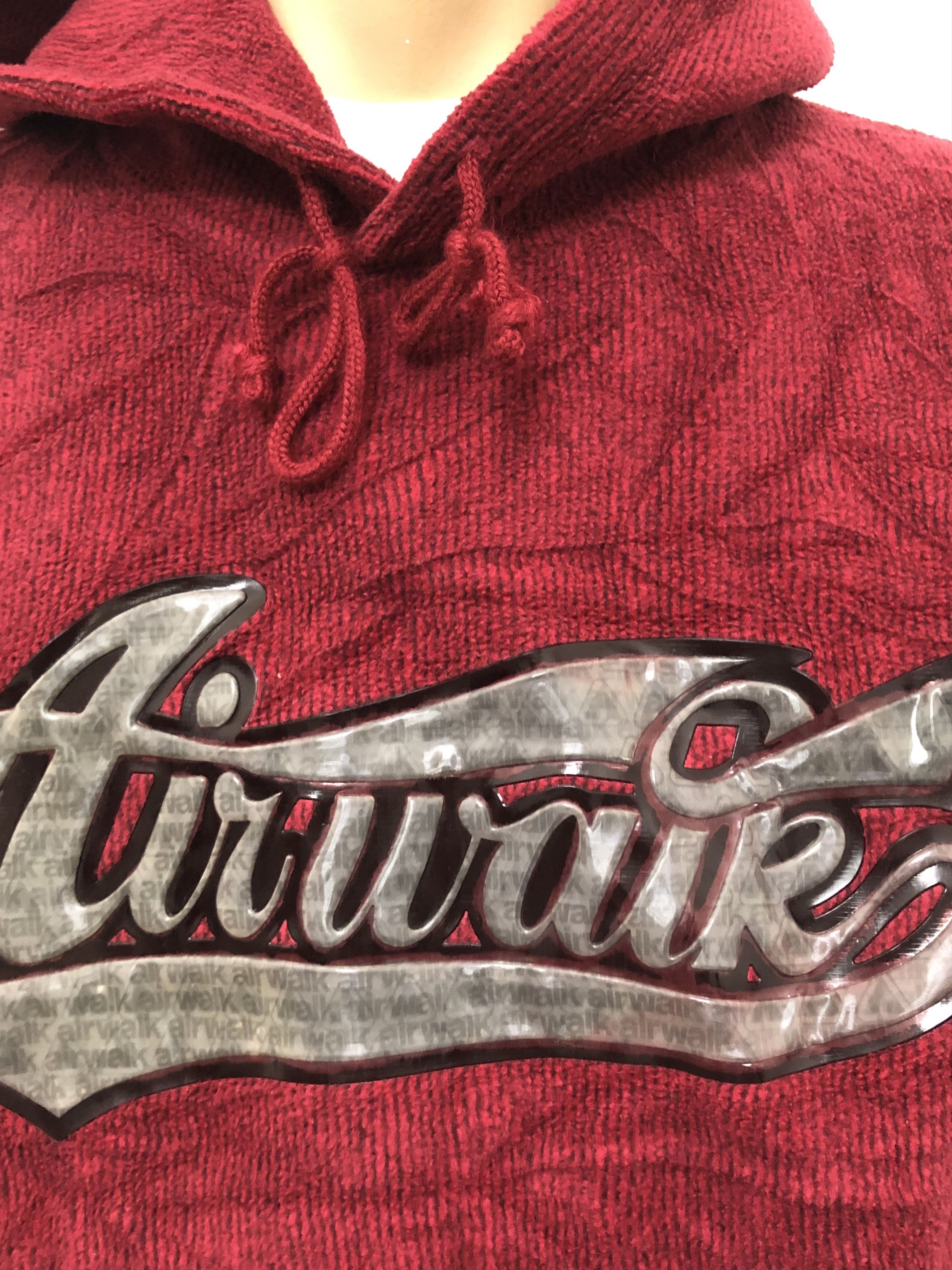Airwalk × Vintage Vintage Airwallk Spell Out Corduroy Fleece Hoodie Size US M / EU 48-50 / 2 - 4 Thumbnail