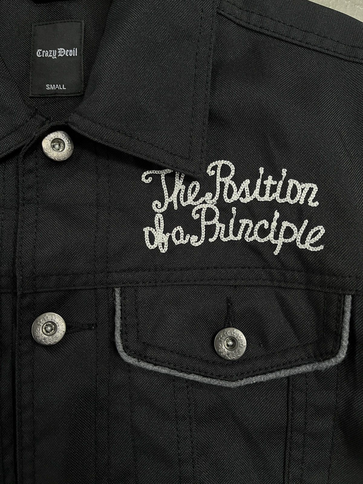 If Six Was Nine Crazy Devil Boxy Trucker Embroidered Trucker Riding Jacket Size US S / EU 44-46 / 1 - 5 Thumbnail