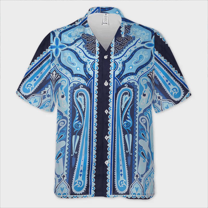 The Unbranded Brand Paisley-Print Bowling Shirt, Flair Meets Modern Street Style Size US S / EU 44-46 / 1 - 1 Thumbnail