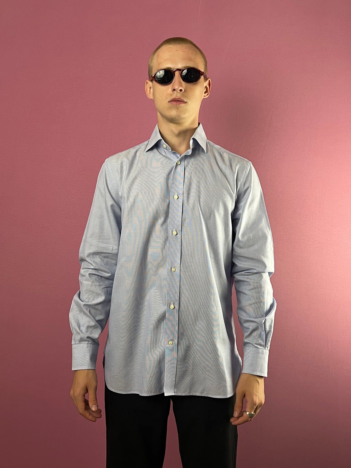 Boggi × Vintage Boggi Milano Vintage Men's Tailored Dress Shirt - M Size US M / EU 48-50 / 2 - 2 Thumbnail