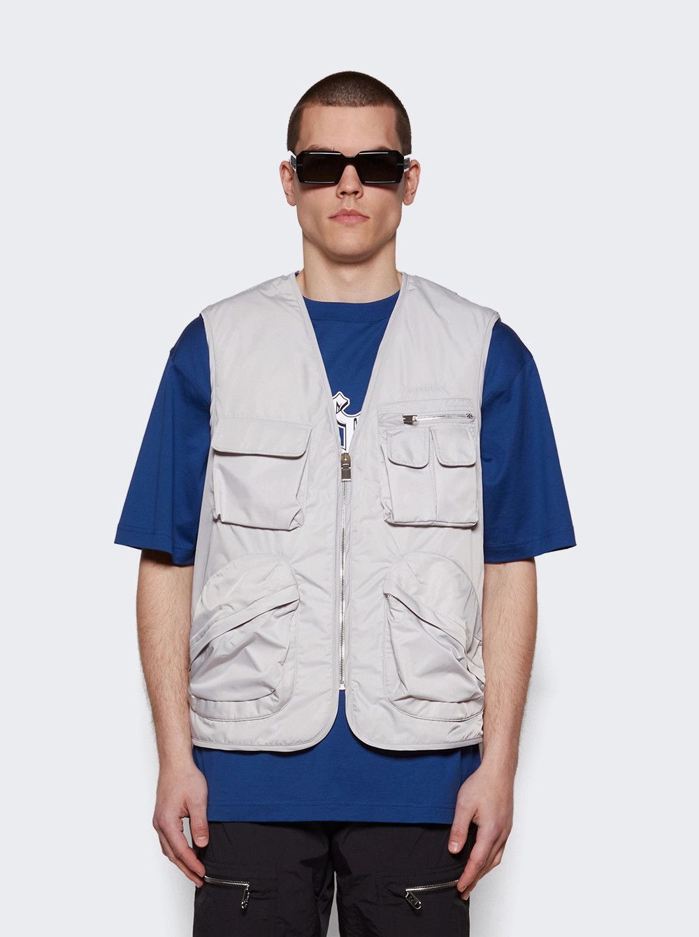 Givenchy o1mle0226 Multipocket Sleeveless Vest in Pearl Grey Size US L / EU 52-54 / 3 - 3 Thumbnail