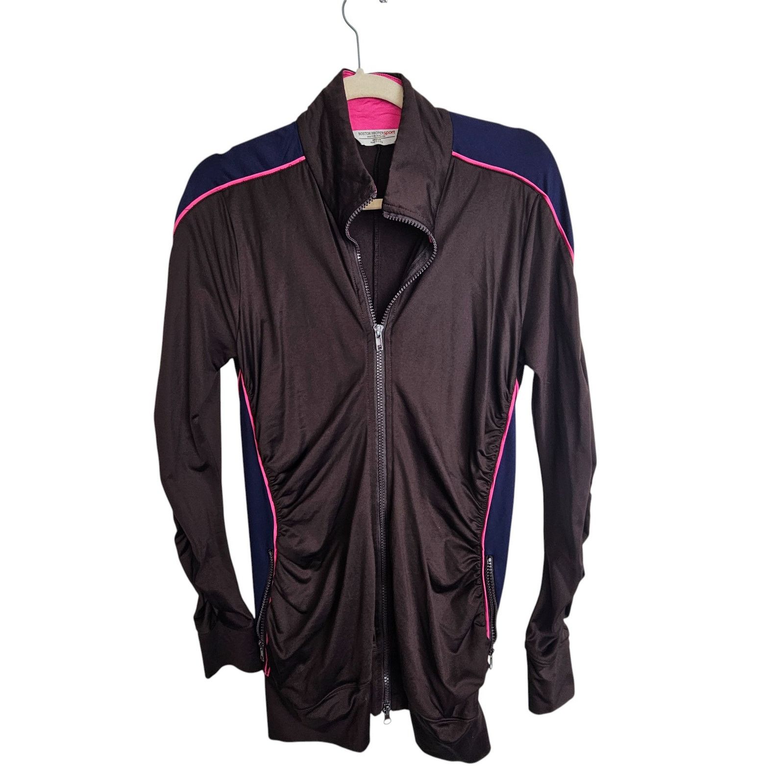 Boston Proper Boston Proper Sport Womens Full Zip Activewear Jacket Sz M Size M / US 6-8 / IT 42-44 - 2 Thumbnail