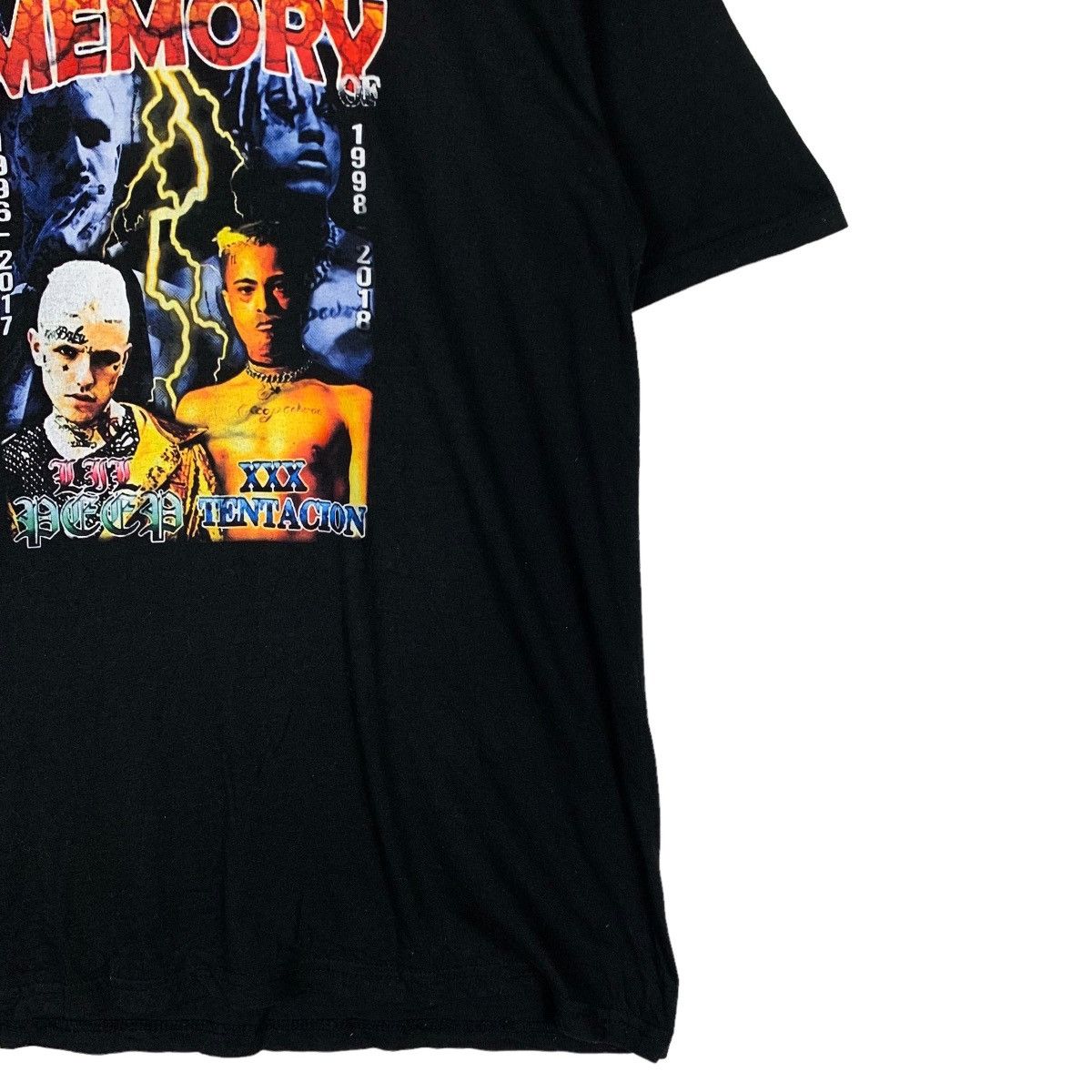 Rap Tees IN MEMORY LIL PEEP & XXX TENTACION PRINTED TEE #0270-C12 Size US L / EU 52-54 / 3 - 5 Thumbnail