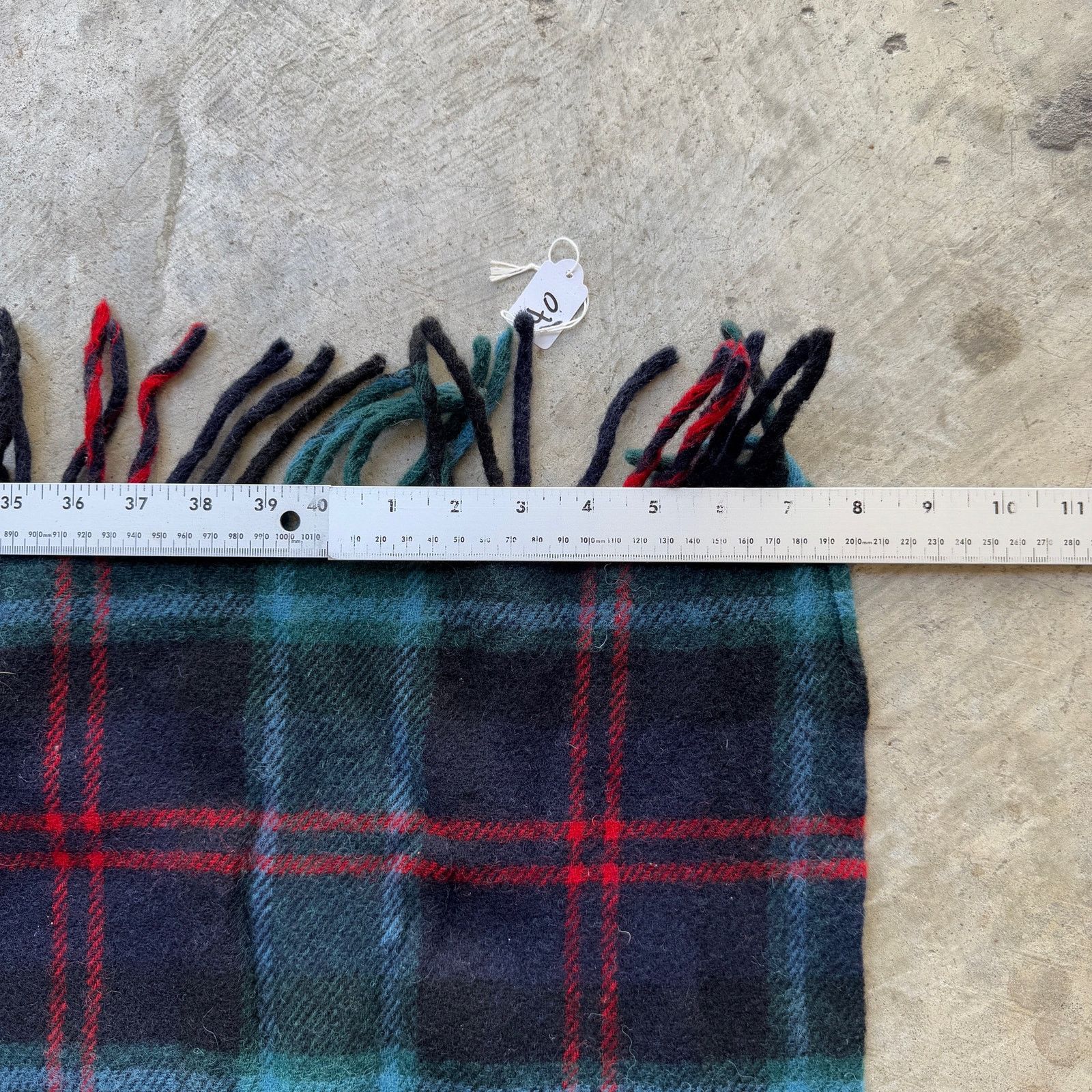 Pendleton × Vintage Pendleton Blue Green Black Plaid Wool Scarf Blanket 1444 Size ONE SIZE - 2 Thumbnail