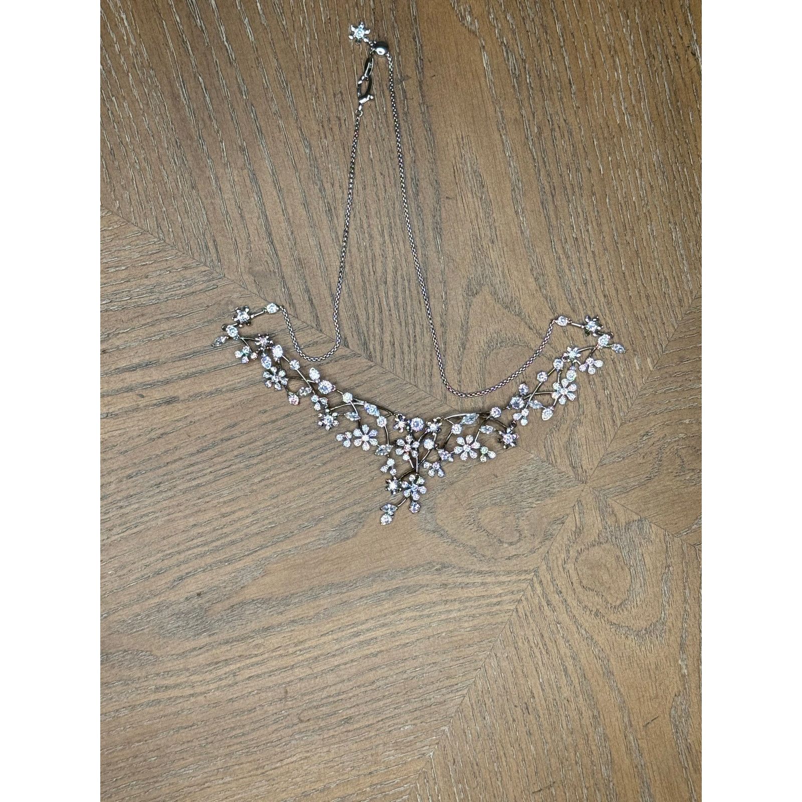Other Eliot Danori Rhodium-Plated Flower Cubic Zirconia Necklace Size ONE SIZE - 7 Thumbnail