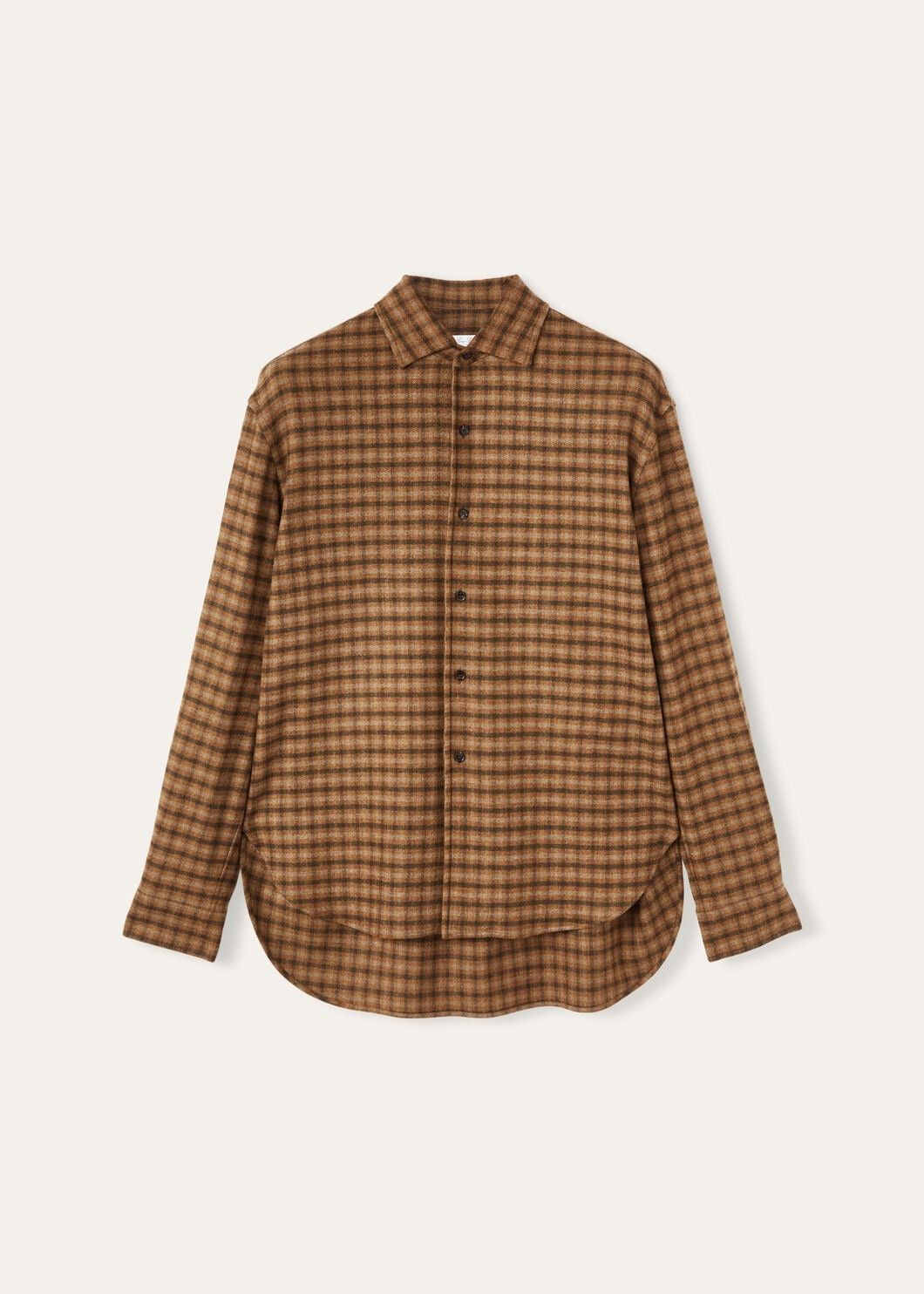 Loro Piana o1w1db10725 FAO8028 Raffaele Shirt in Brown Size US M / EU 48-50 / 2 - 1 Thumbnail