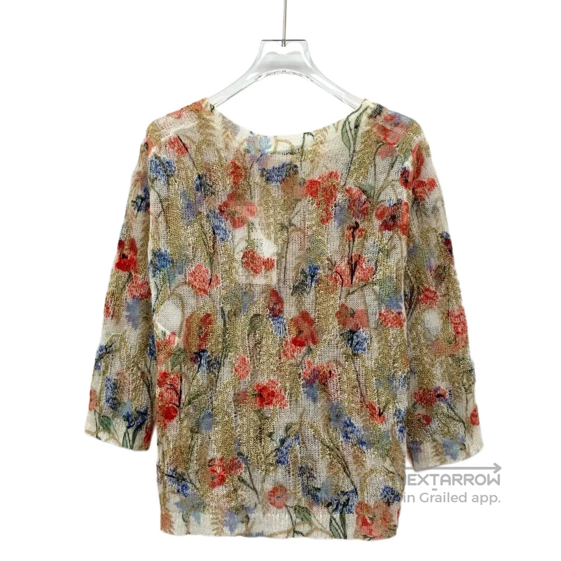 Dior multicolor floral knit sweater by dior. Size US S / EU 44-46 / 1 - 2 Thumbnail