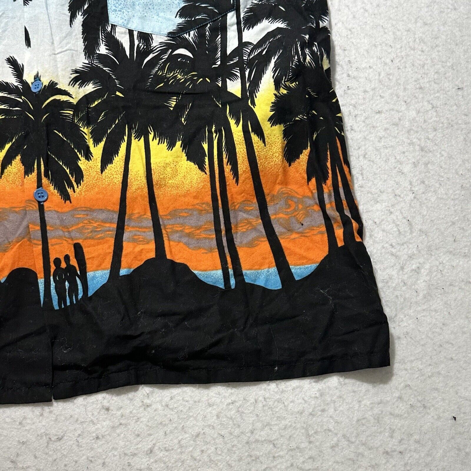 Vintage Dorsett XXL Hawaiian Palm Tree Sunset Button Up Shirt Size US XXL / EU 58 / 5 - 2 Thumbnail
