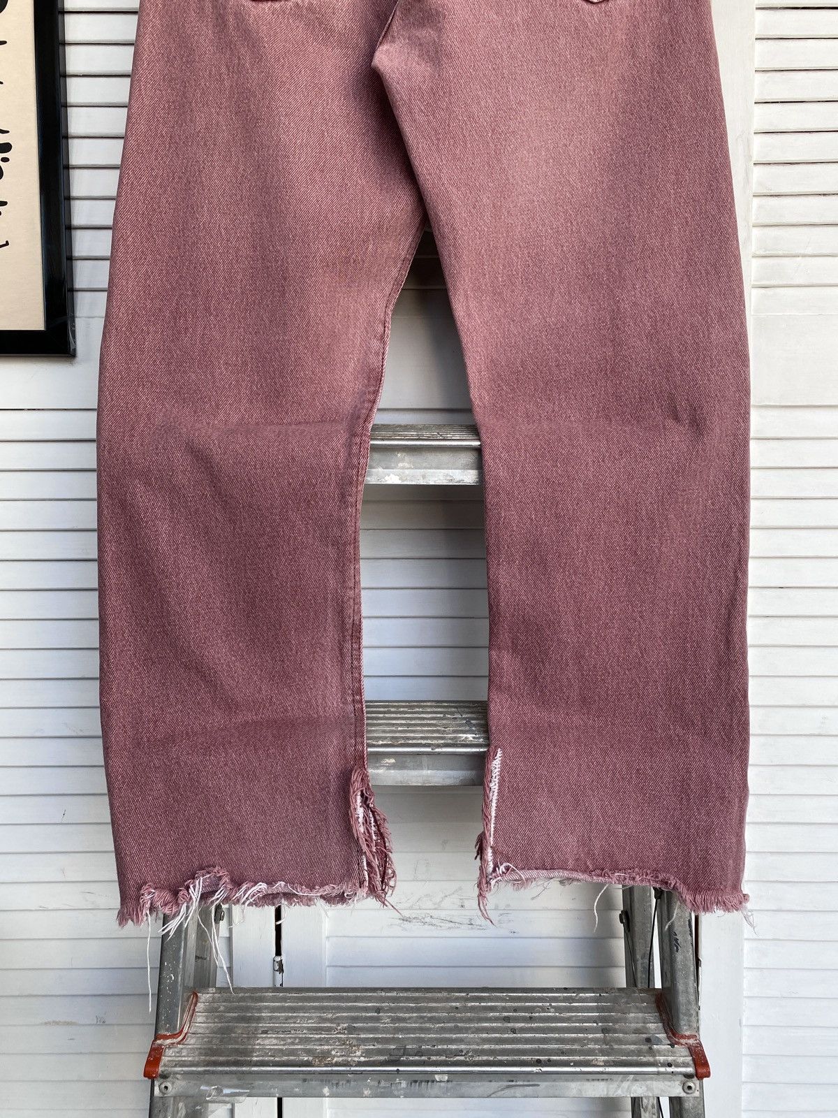 Levi's × Vintage Vintage Levi’s 501 Hand-Dyed Burgundy Denim Jeans Pants USA Size US 28 / EU 44 - 7 Thumbnail
