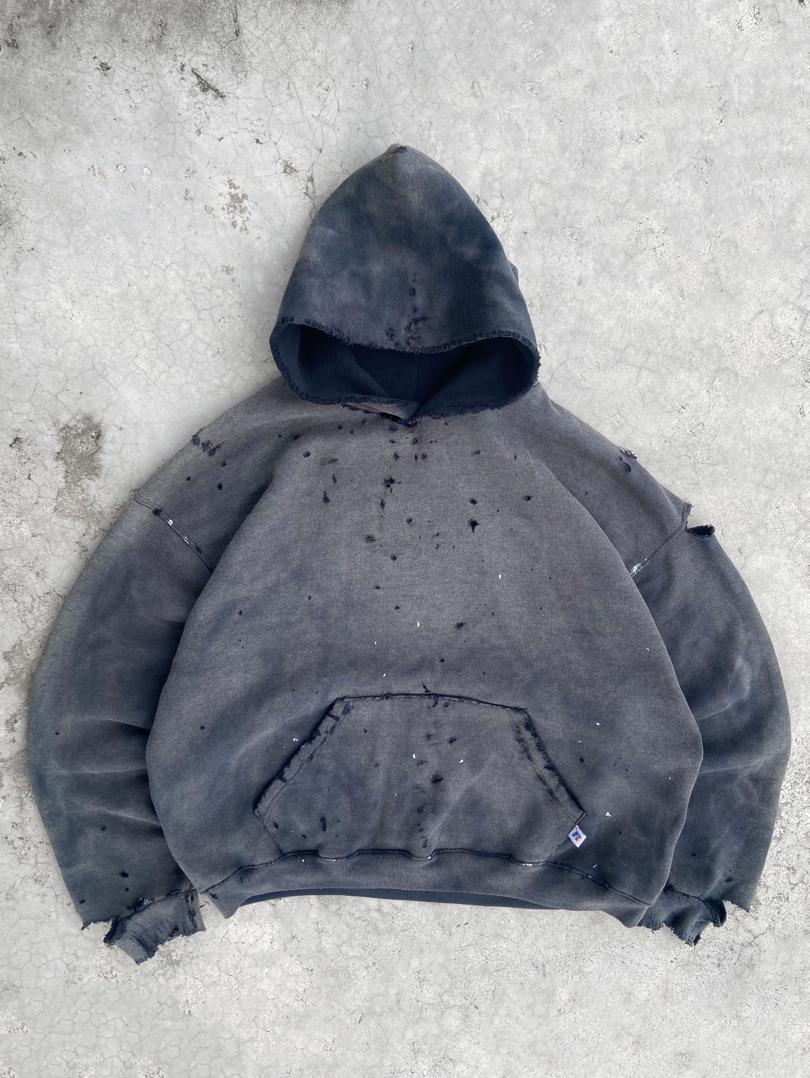 Russell Athletic Thrashed Distressed & Faded Russell Hoodie ERD Grunge Size US XL / EU 56 / 4 - 10 Thumbnail