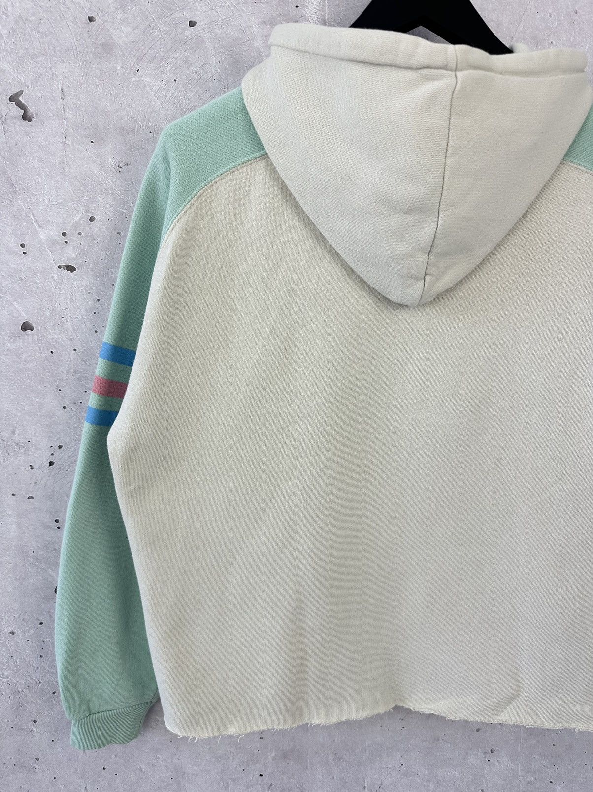 Levi's Vintage Levi’s Print Logo Distressed Ivory Women’s Hoodie Size M / US 6-8 / IT 42-44 - 6 Thumbnail
