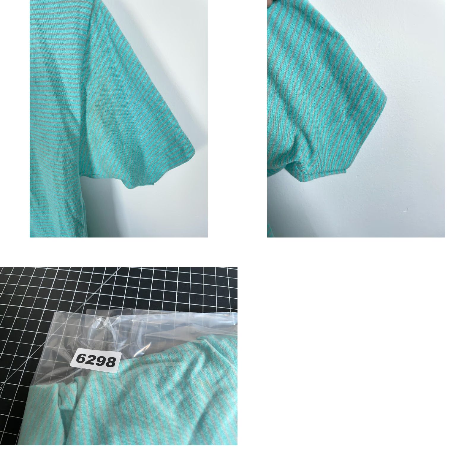 Saturdays NYC VTG Saturdays Striped T-Shirt Adult Large Green Single Stitch Thin Skater Surf Size US L / EU 52-54 / 3 - 8 Thumbnail