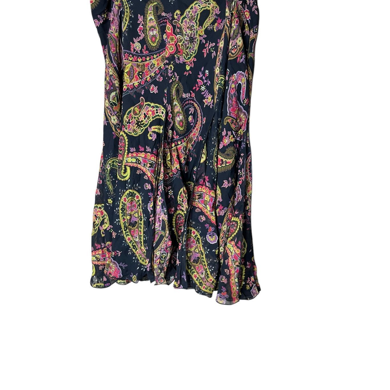 Other Vintage Dana Buchman Silk Paisley Print Skirt Size 10 Size 32" / US 10 / IT 46 - 3 Thumbnail