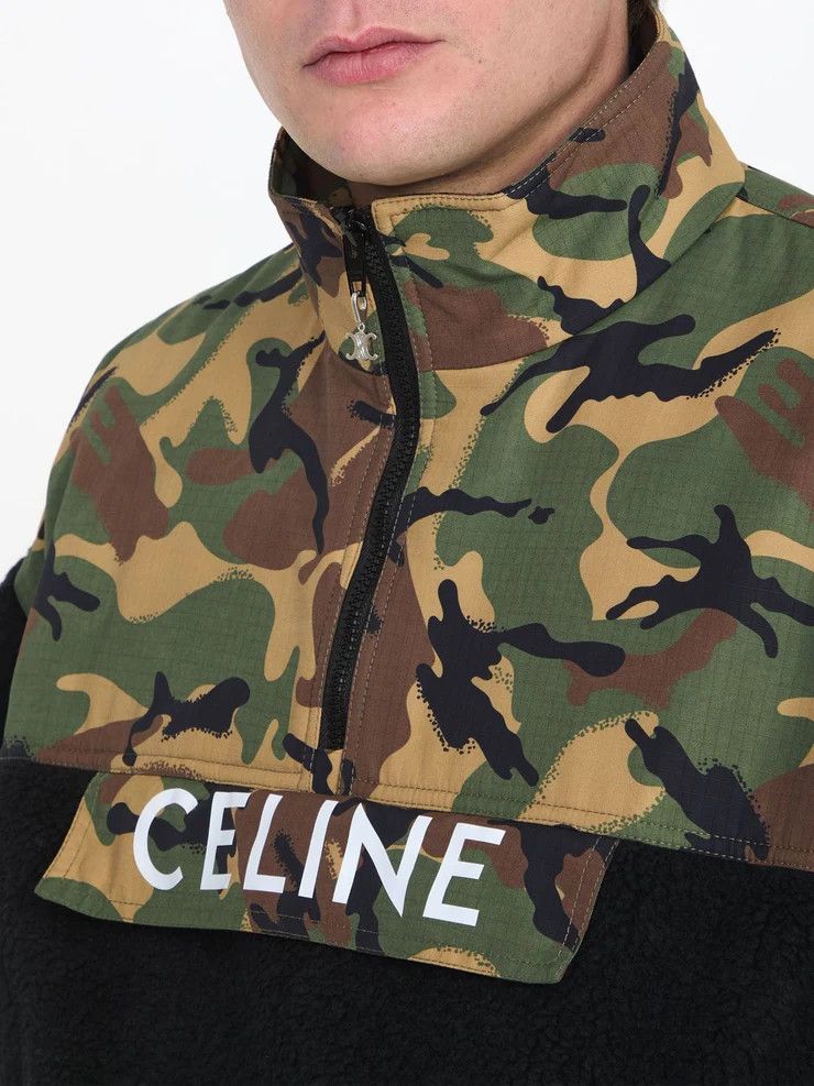 Celine o1bcso1str0825 2W67B188Y Bimaterial Jacket Black/Camouflage Size US L / EU 52-54 / 3 - 5 Thumbnail