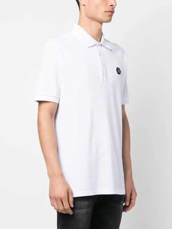 Alexander McQueen o1w1db10925 Skull Polo Shirt in White Size US L / EU 52-54 / 3 - 3 Thumbnail