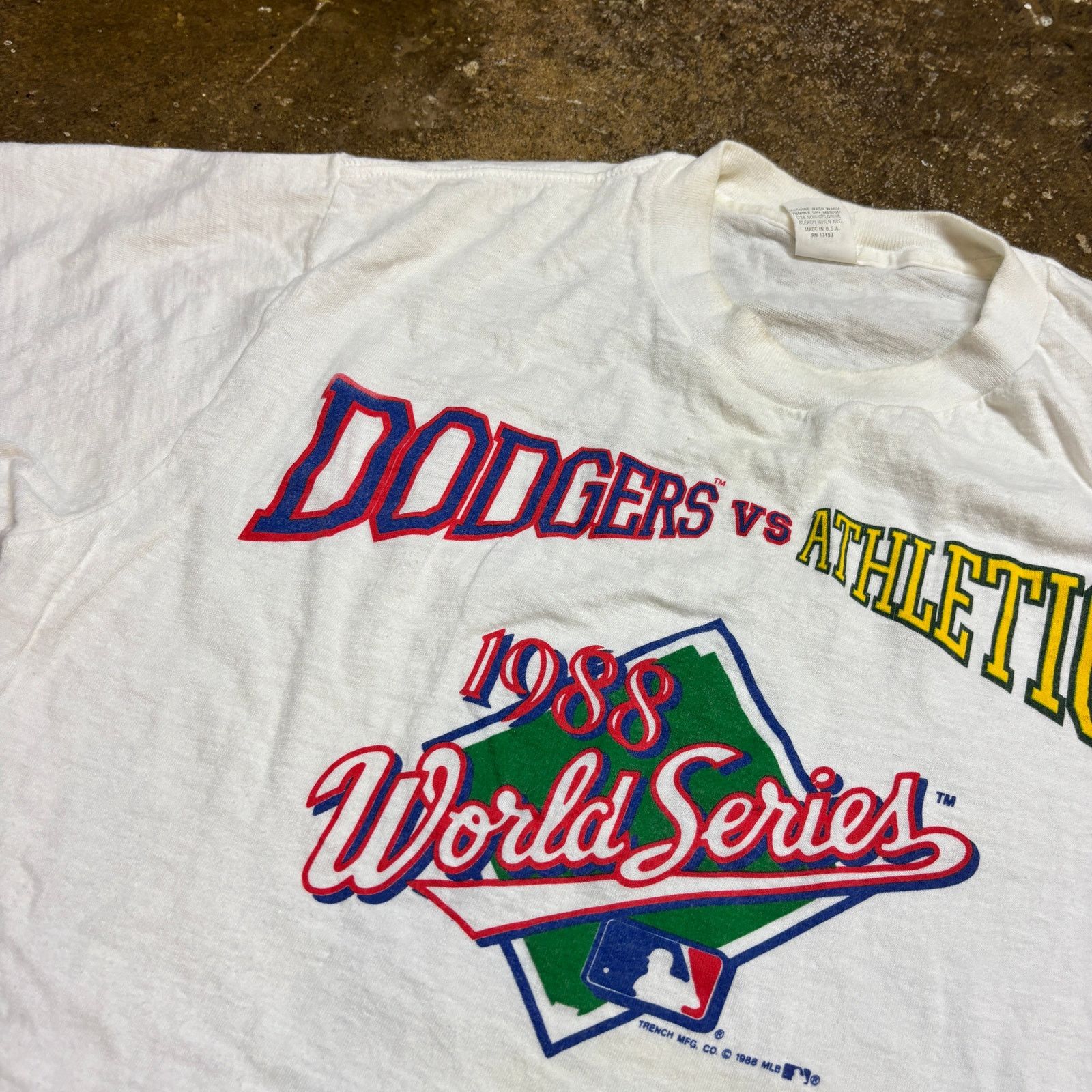 MLB × Vintage VTG 1988 Dodgers vs Athletics World Series Shirt Men's Large Size US L / EU 52-54 / 3 - 11 Thumbnail