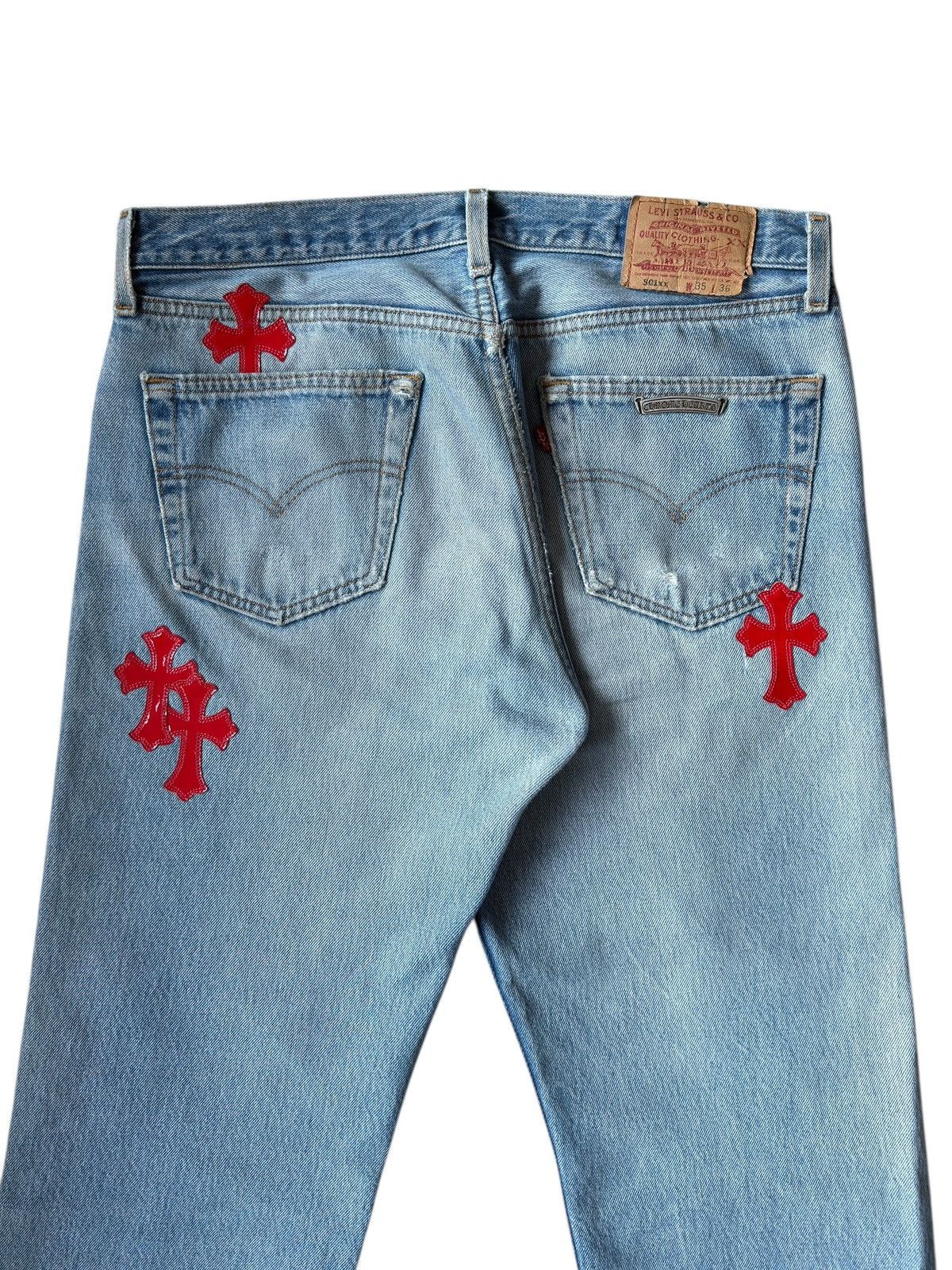 Chrome Hearts Chrome Hearts Red Patent Leather Patch 517 Levi’s Denim Jean Size US 32 / EU 48 - 6 Thumbnail