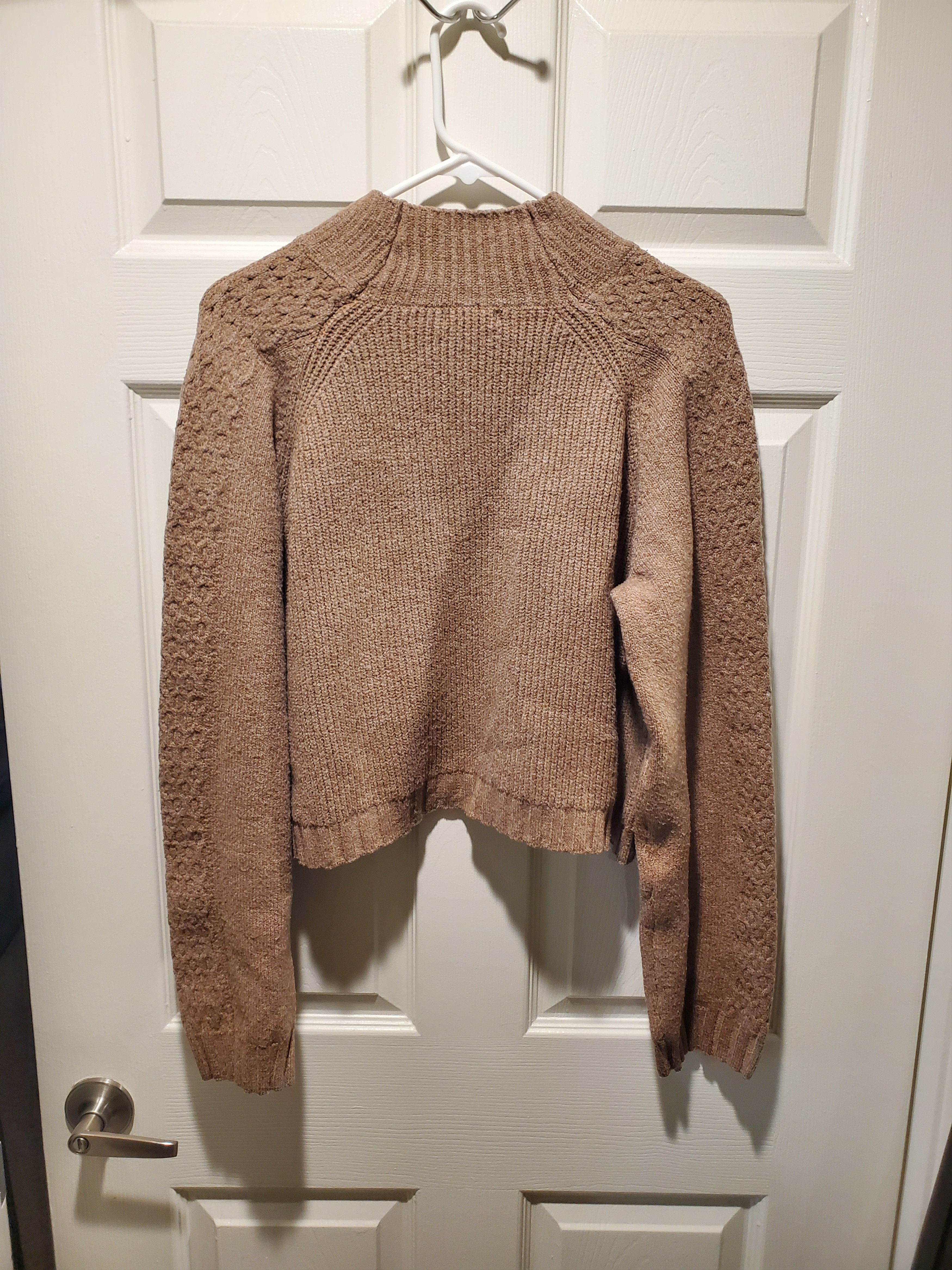 Other Wild Fable Beige Soft Cropped Knit Sweater-size XL Size XL / US 12-14 / IT 48-50 - 3 Thumbnail