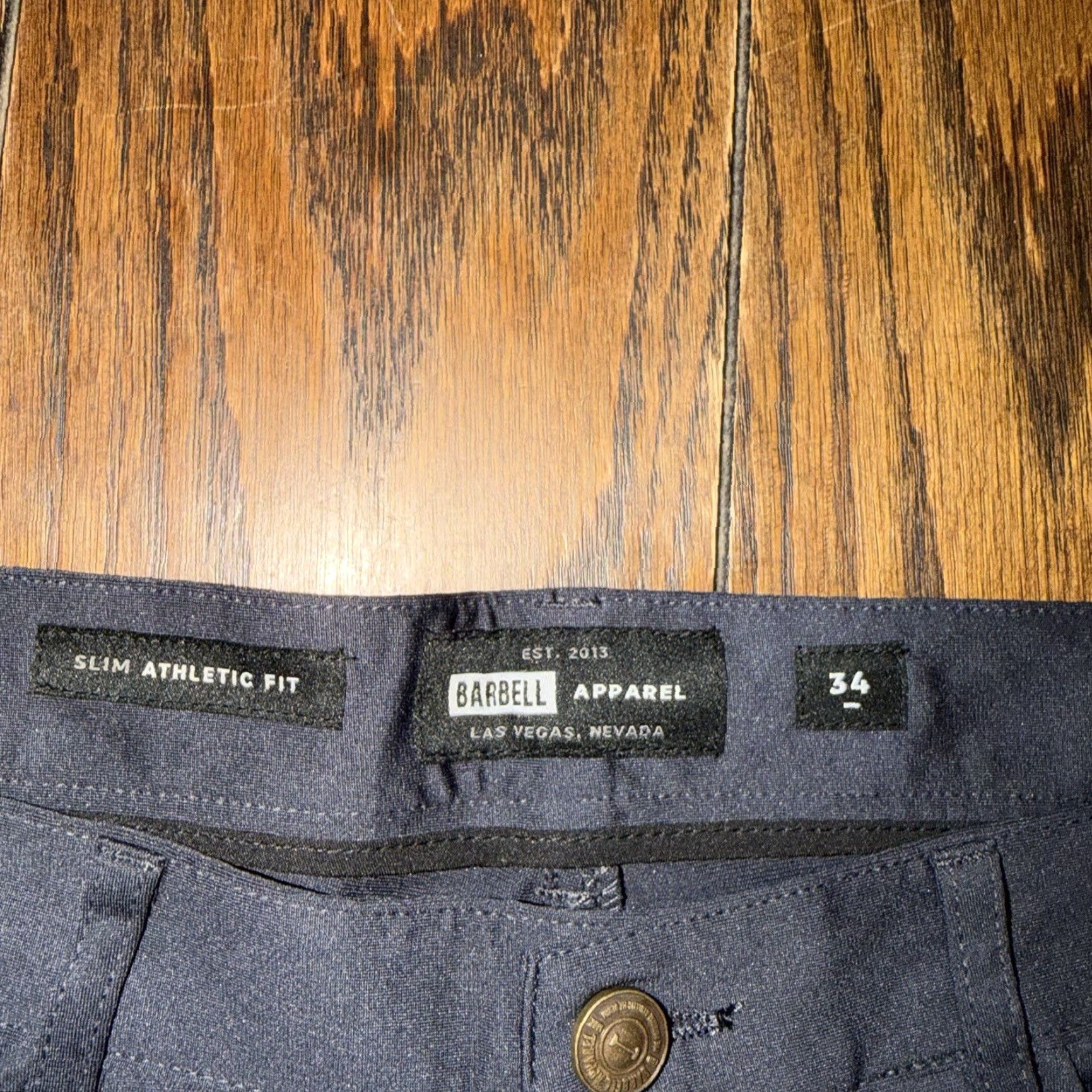 Vintage Barbell Men’s 34x31 Performance Pants Slim Fit Blue Size US 34 / EU 50 - 4 Thumbnail