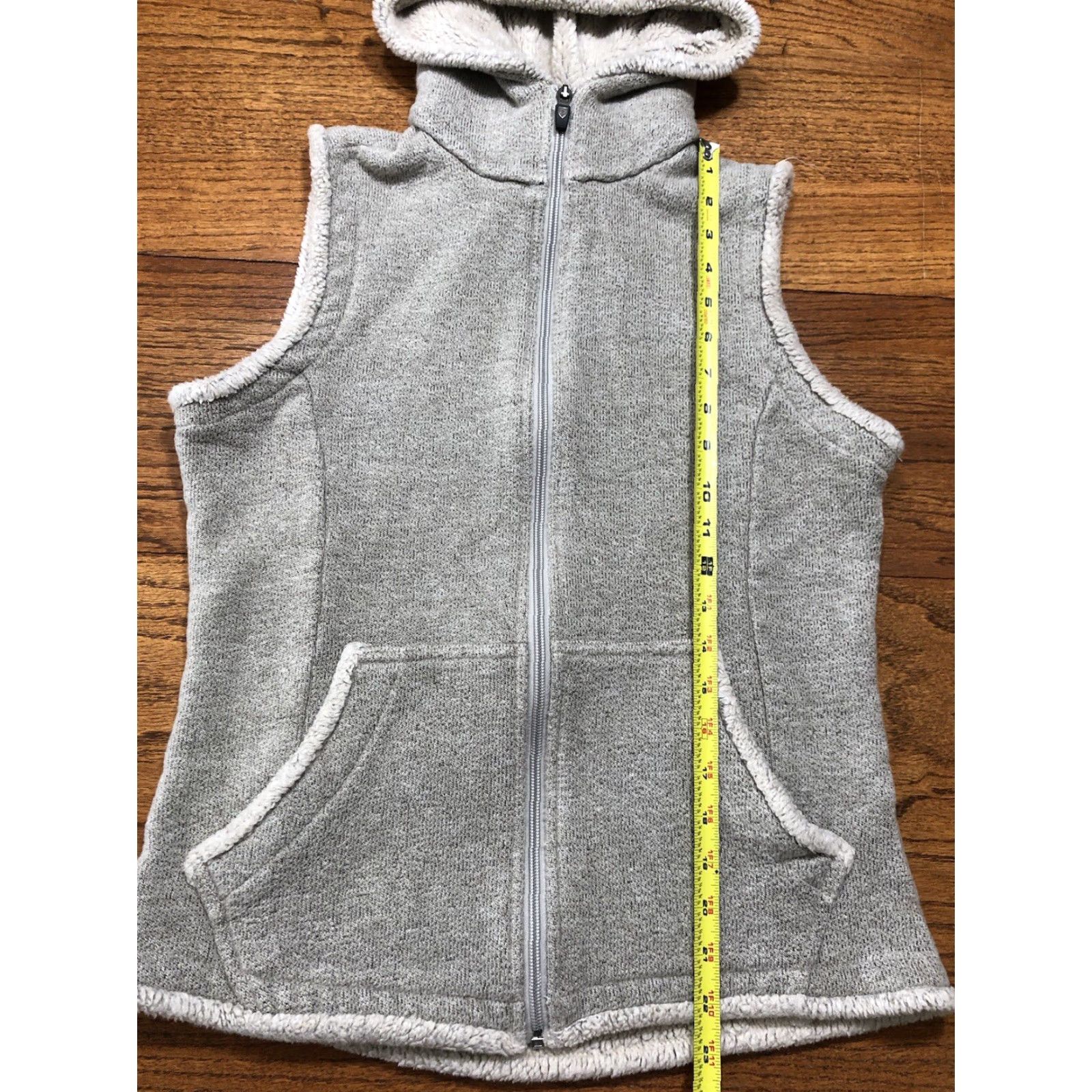 Vintage Kuhl Vest Womens Medium Beige Full Zip Hoodie Jacket Sleeveless Alfpaca Fleece Size M / US 6-8 / IT 42-44 - 6 Thumbnail