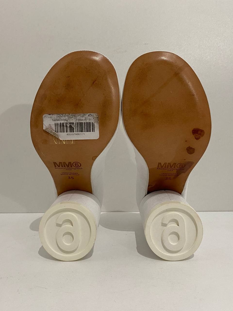 Maison Margiela Maison Margiela x MM6 Tabi Cylinder Pumps White Heel Shoes Size US 5 / IT 35 - 8 Thumbnail
