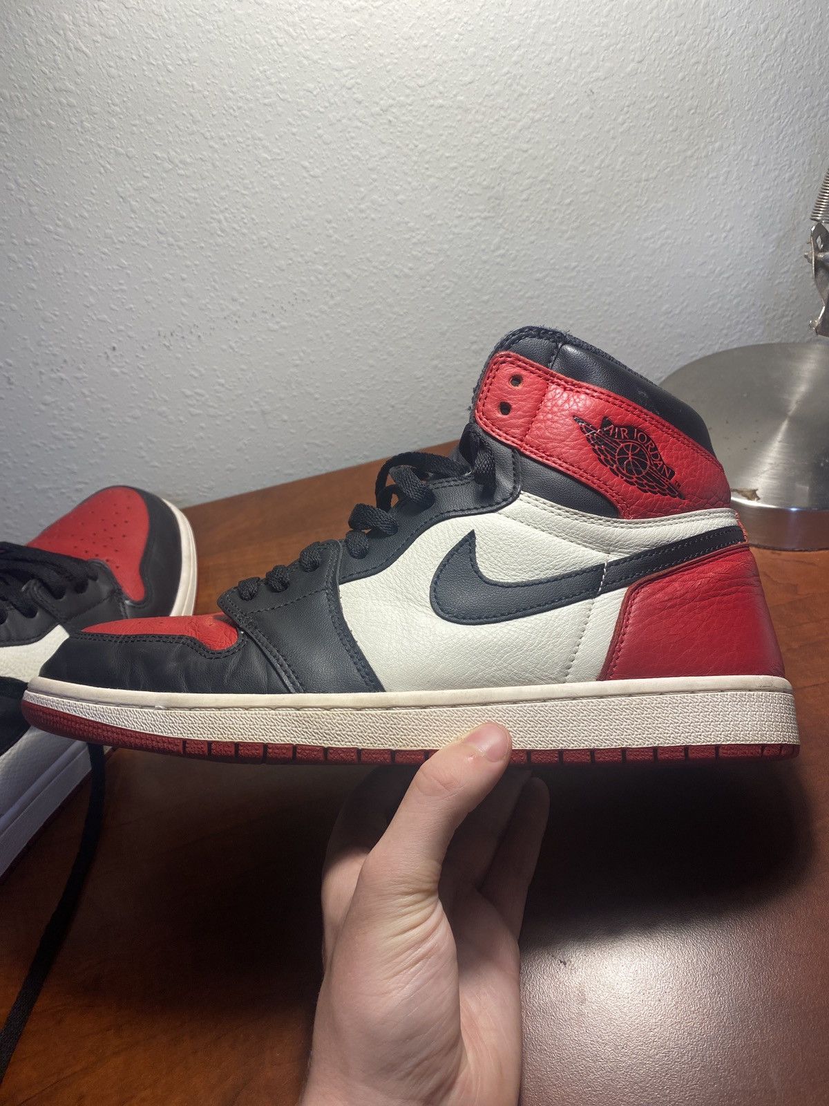 Jordan Brand Jordan 1 Bred Toe Size US 11.5 / EU 44-45 - 10 Thumbnail