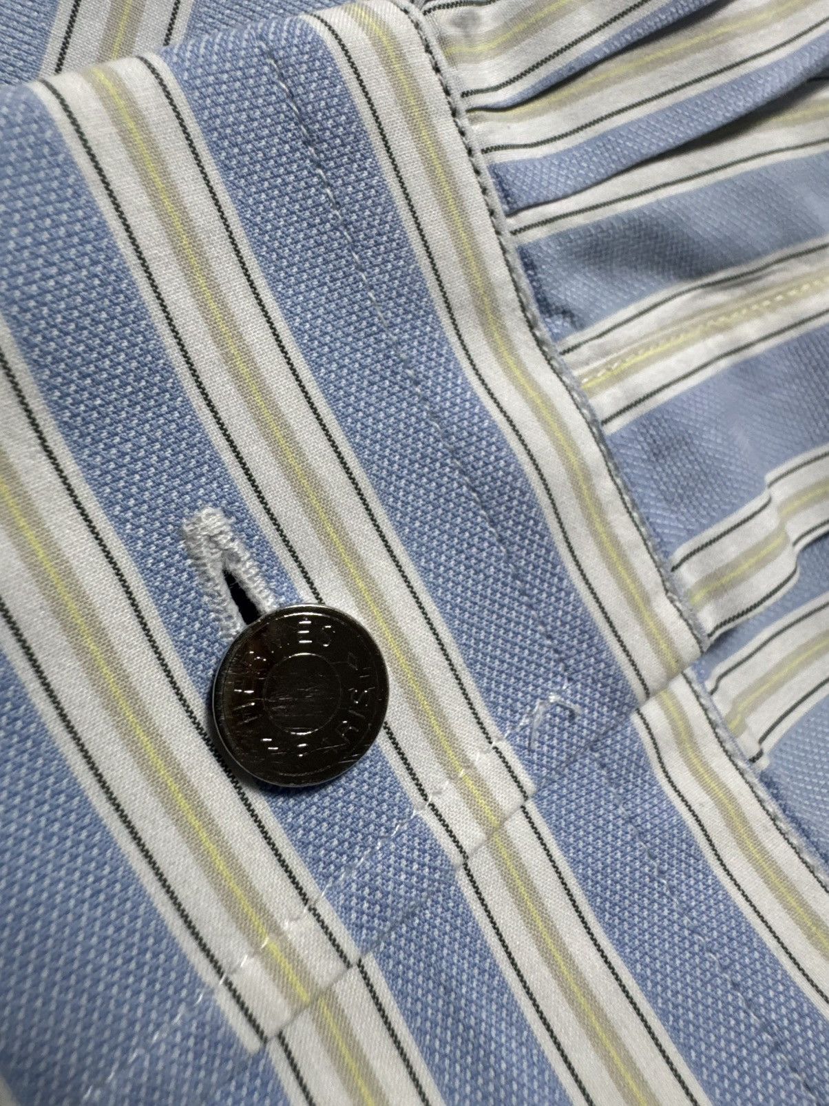 Hermes Hermes Striped Button Up Shirt Luxury Vintage Size US L / EU 52-54 / 3 - 7 Thumbnail