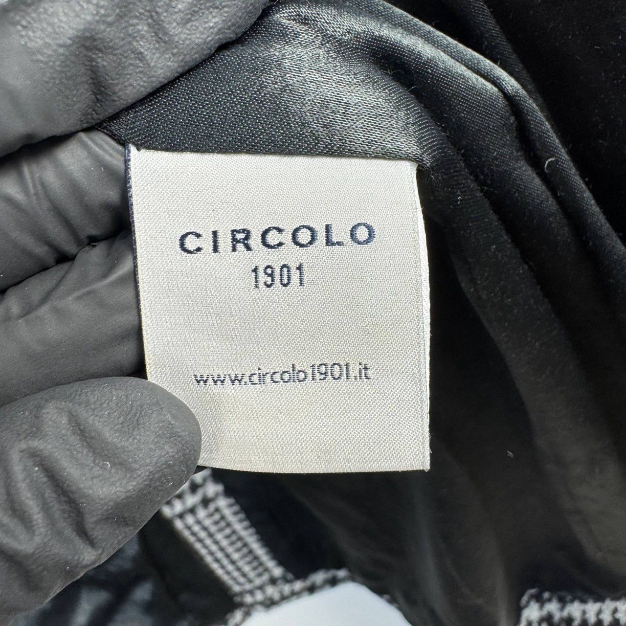 Circolo 1901 Circolo 1901 Women's Houndstooth Black White Single Size M Size M / US 6-8 / IT 42-44 - 5 Thumbnail