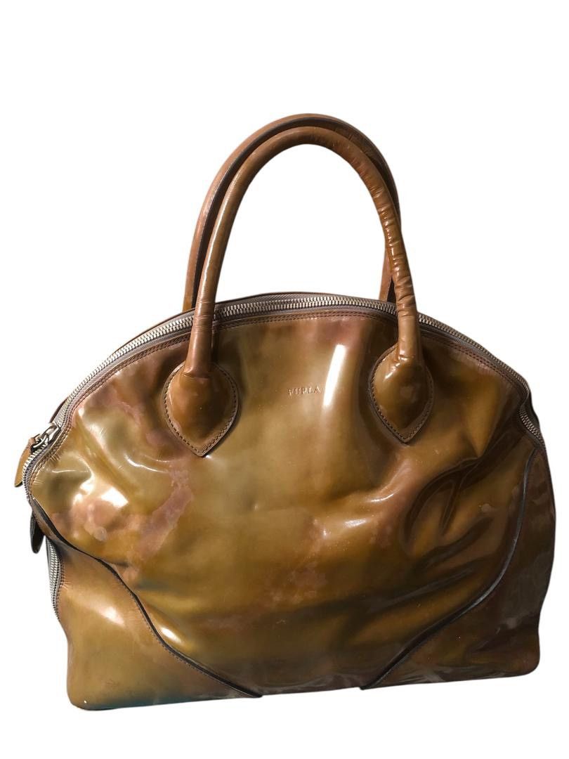 Furla × Vintage Vintage Furla Handbag Leather Size ONE SIZE - 1 Thumbnail