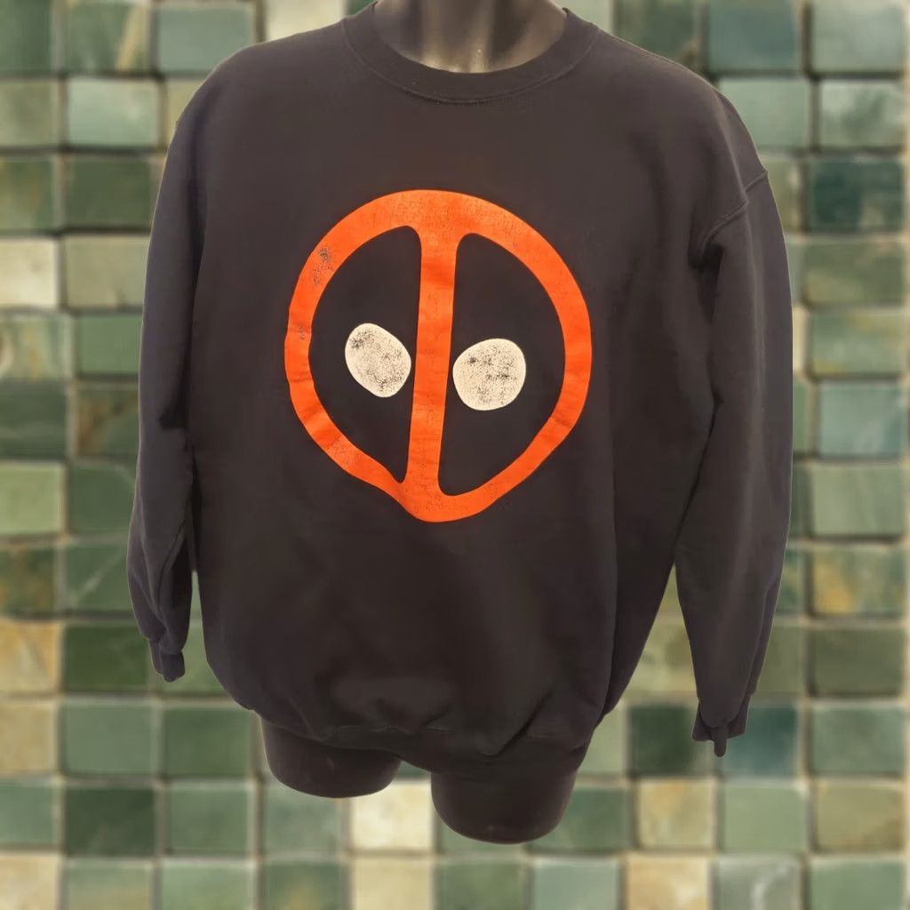 Vintage Marvel Deadpool Movie Sweatshirt Mens XL Black Crew Neck Pullover Long Sleeve Graphic Print Comics Movie Marvel Size US XL / EU 56 / 4 - 1 Thumbnail