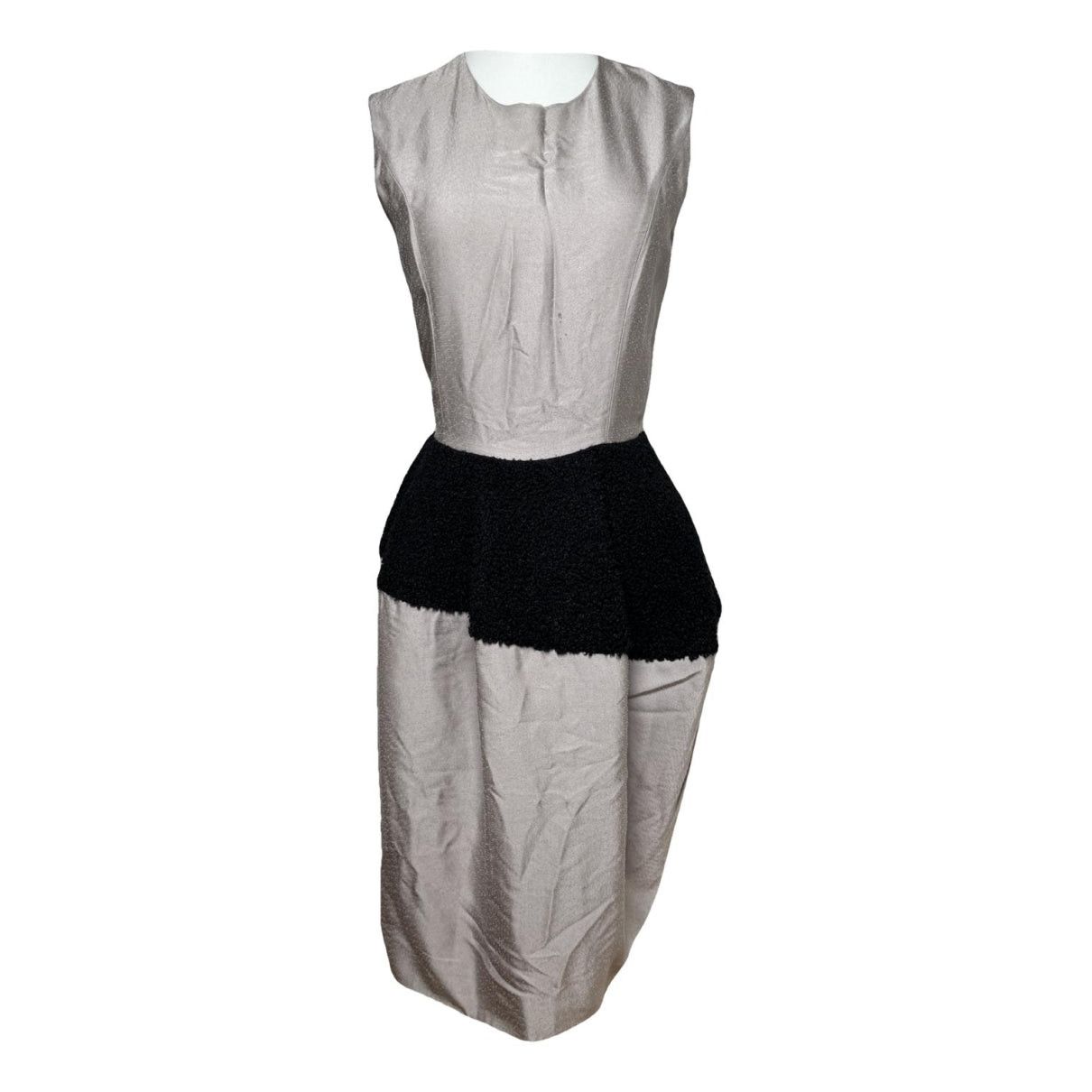 Yves Saint Laurent Silver Silk Dresse Size S / US 4 / IT 40 - 1 Thumbnail