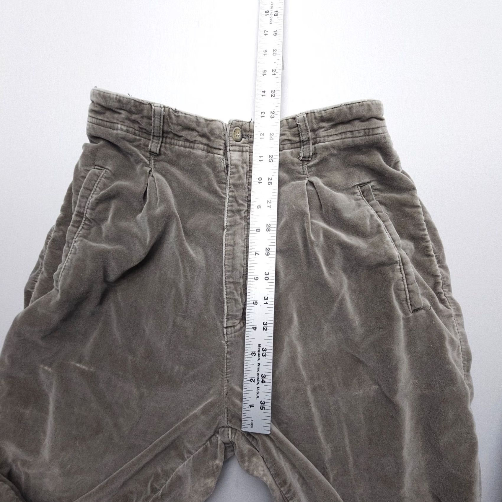 Velvet VINTAGE Sigrid Olsen Pants Womens 10 Gray Velvet High Rise 90s Retro Soft Cotton Size 32" / US 10 / IT 46 - 6 Thumbnail