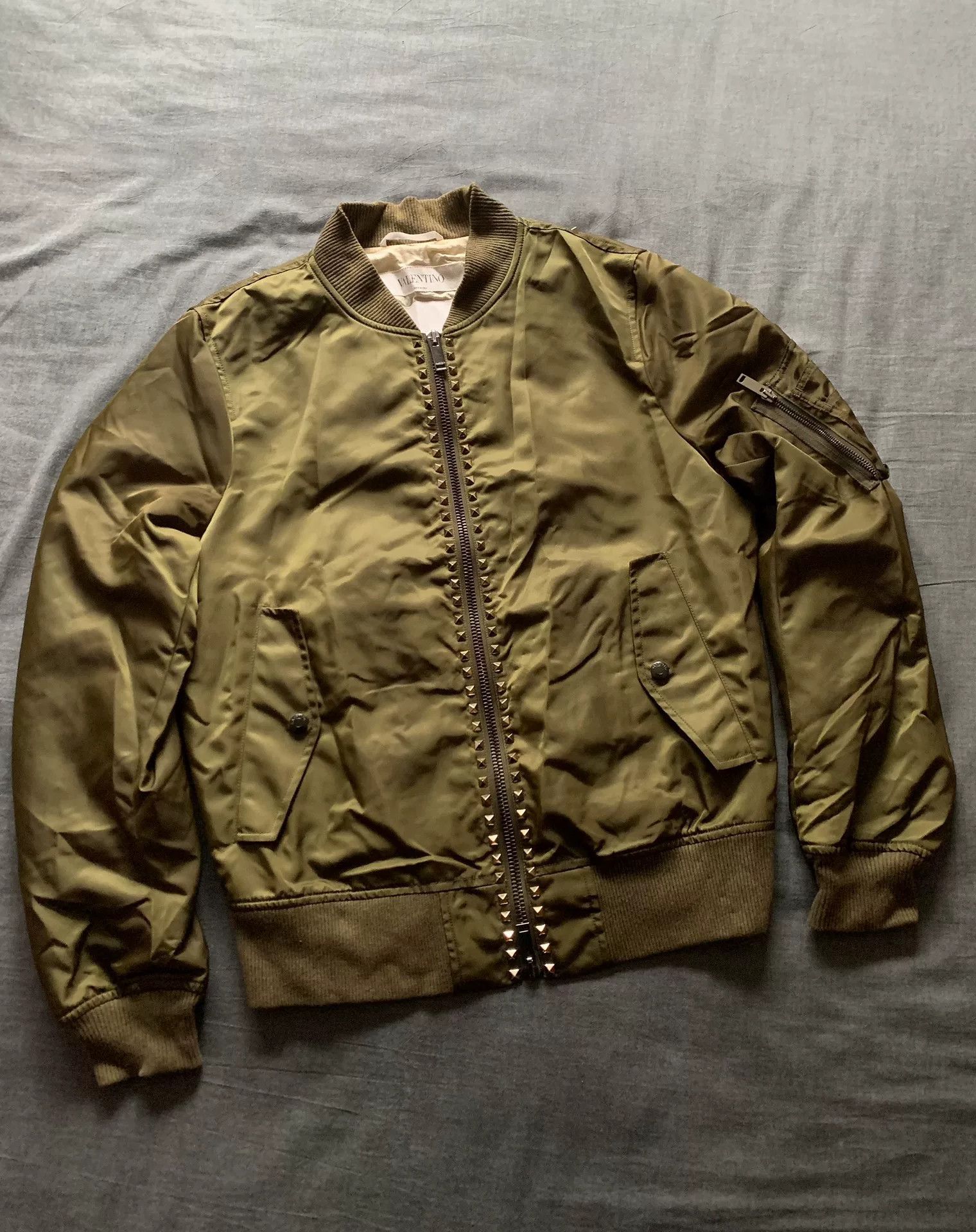Valentino Valentino Rivet MA1 Bomber Jacket Size US M / EU 48-50 / 2 - 1 Thumbnail