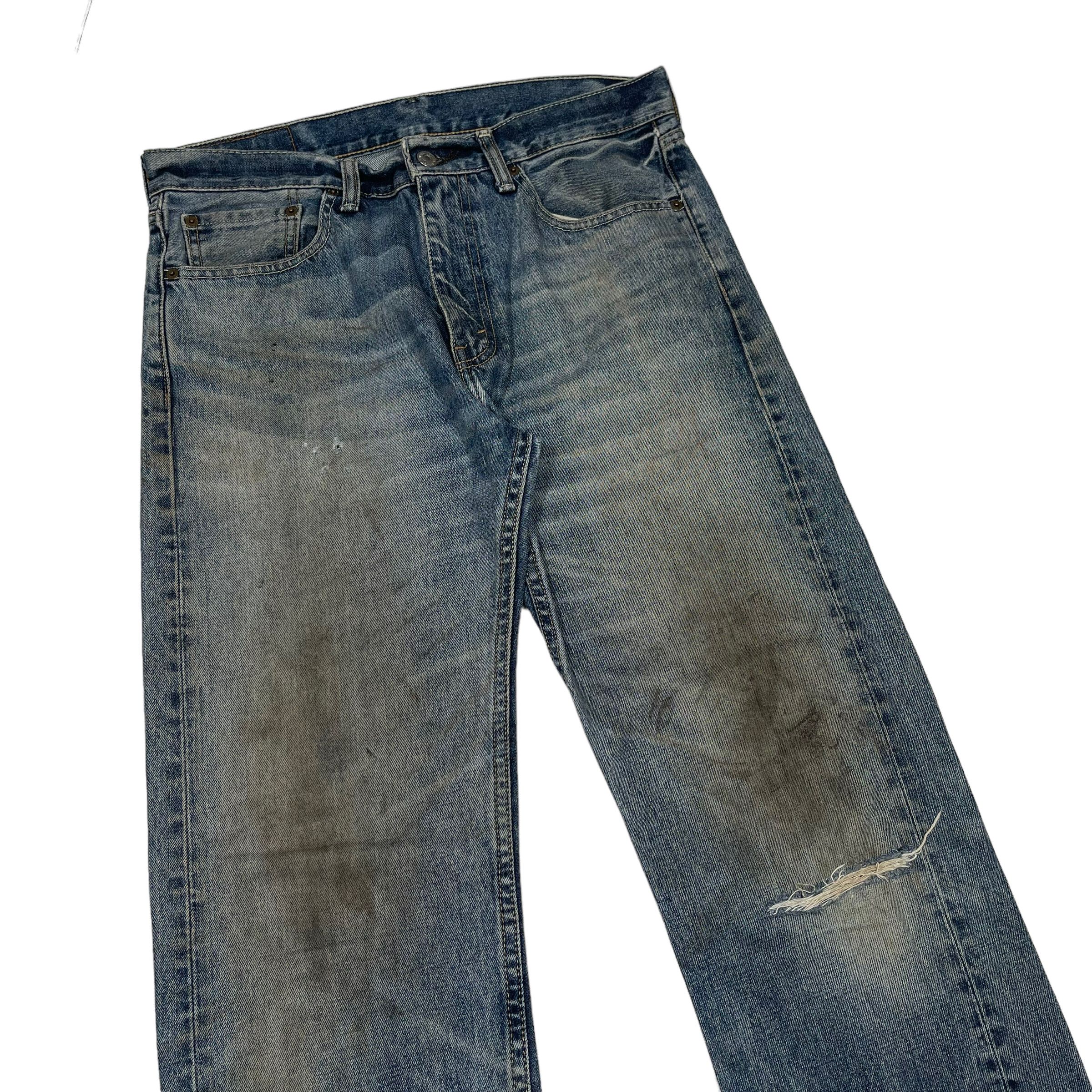 Levi's × Vintage Vintage 1990s Levis Mud Washed Distressed Denim Jeans Size US 31 - 4 Thumbnail
