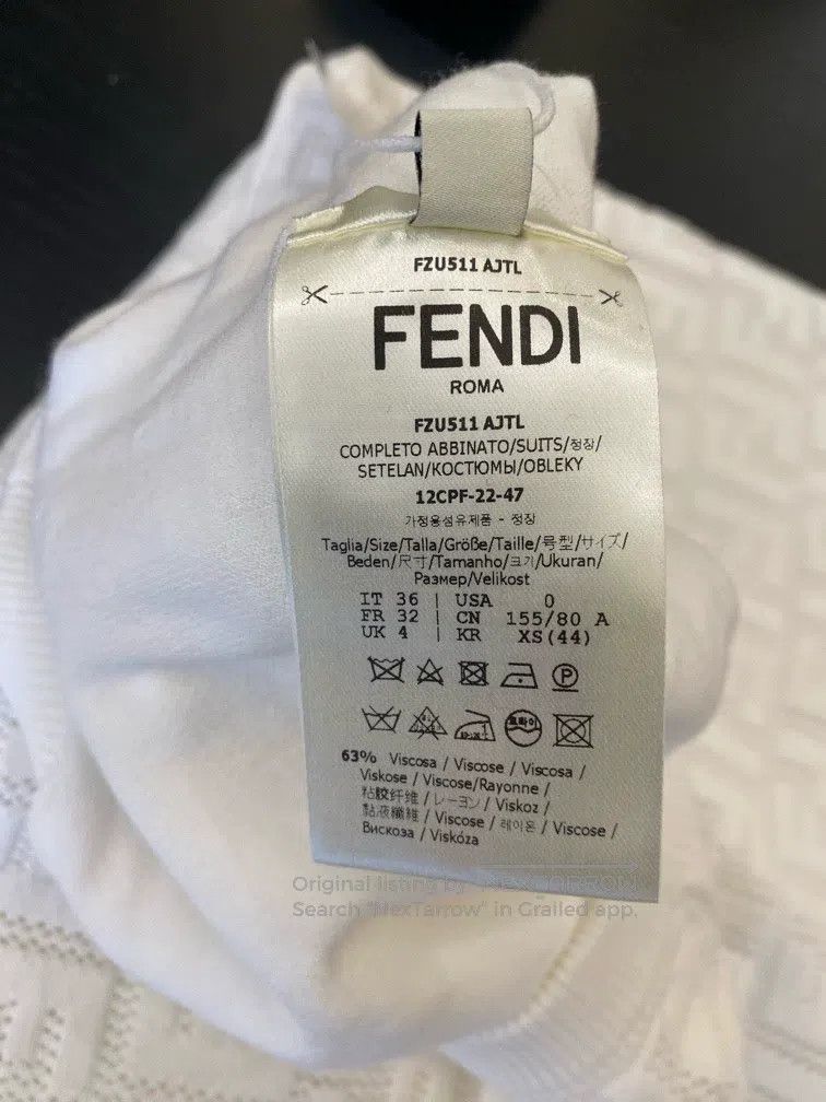 Fendi Fendi Full-length white knit dress with spring/summer 2023 Size 24" / US 00 / IT 34 - 7 Thumbnail