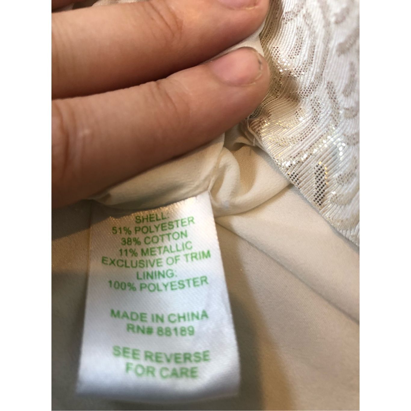 Lilly Pulitzer Lilly Pulitzer Women’s White Sparkle Circle Design Bead Embr Size S / US 4 / IT 40 - 6 Thumbnail