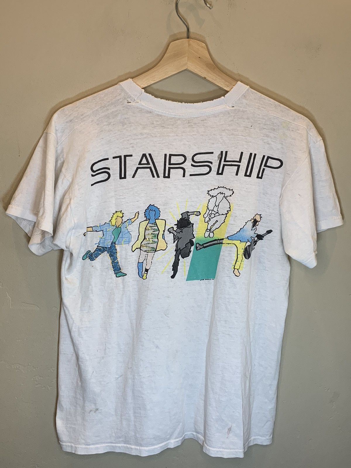 Band Tees *RARE* Vintage 1985 Jefferson Starship Tour Band T-Shirt Size US M / EU 48-50 / 2 - 2 Thumbnail