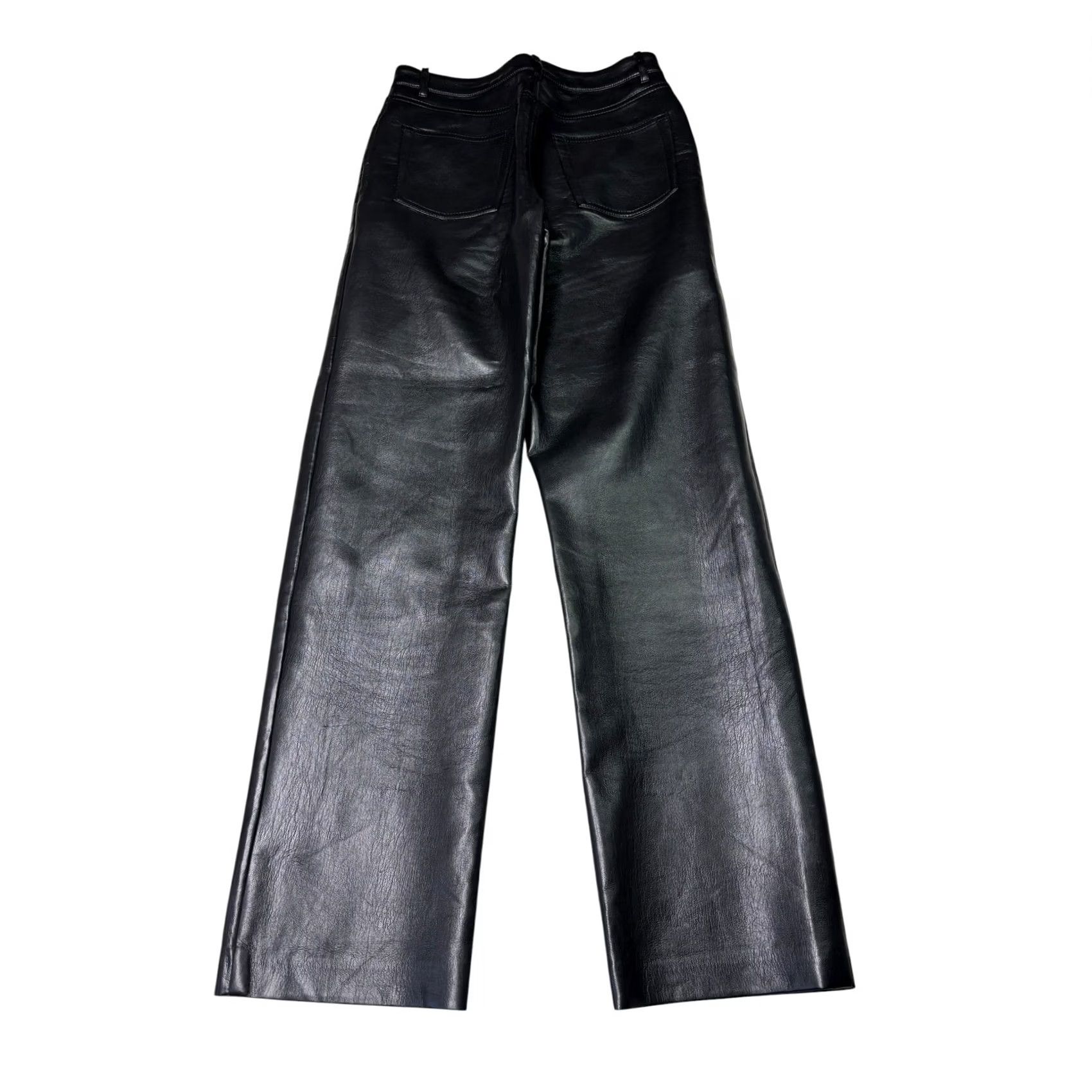 Vintage Wilfred Melina Vegan Leather High Waisted Straight Leg Pants 4 W27 L29 Black Women's Shoes? Size 27" / US 4 / IT 40 - 7 Thumbnail