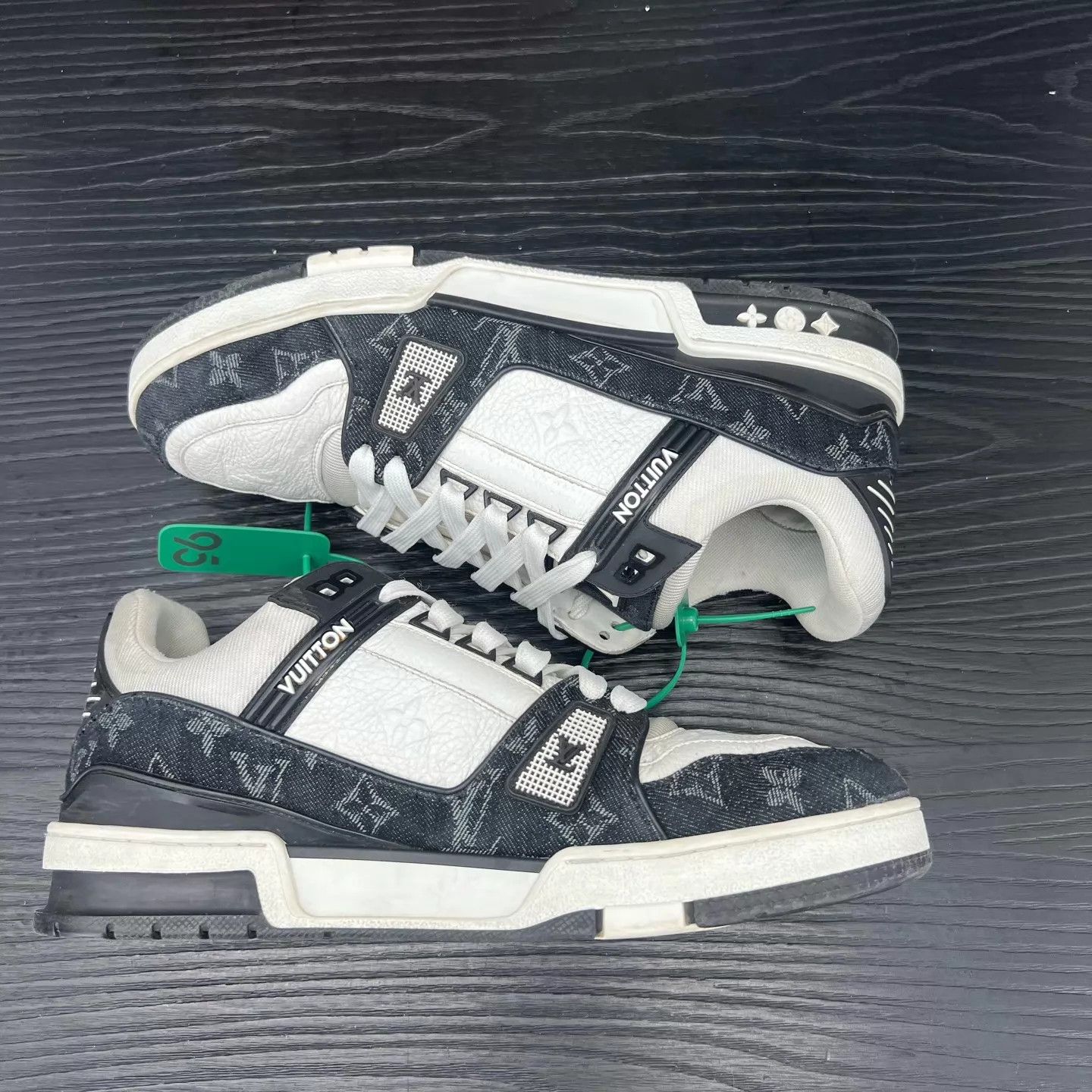 Louis Vuitton LV Trainer Black White Denim 42.5 Size US 9.5 / EU 42-43 - 3 Thumbnail
